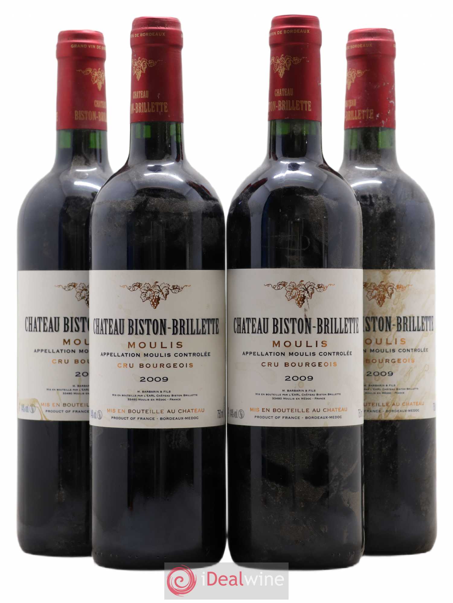 Château Biston Brillette 2009 - Lot de 4 bouteilles - 0