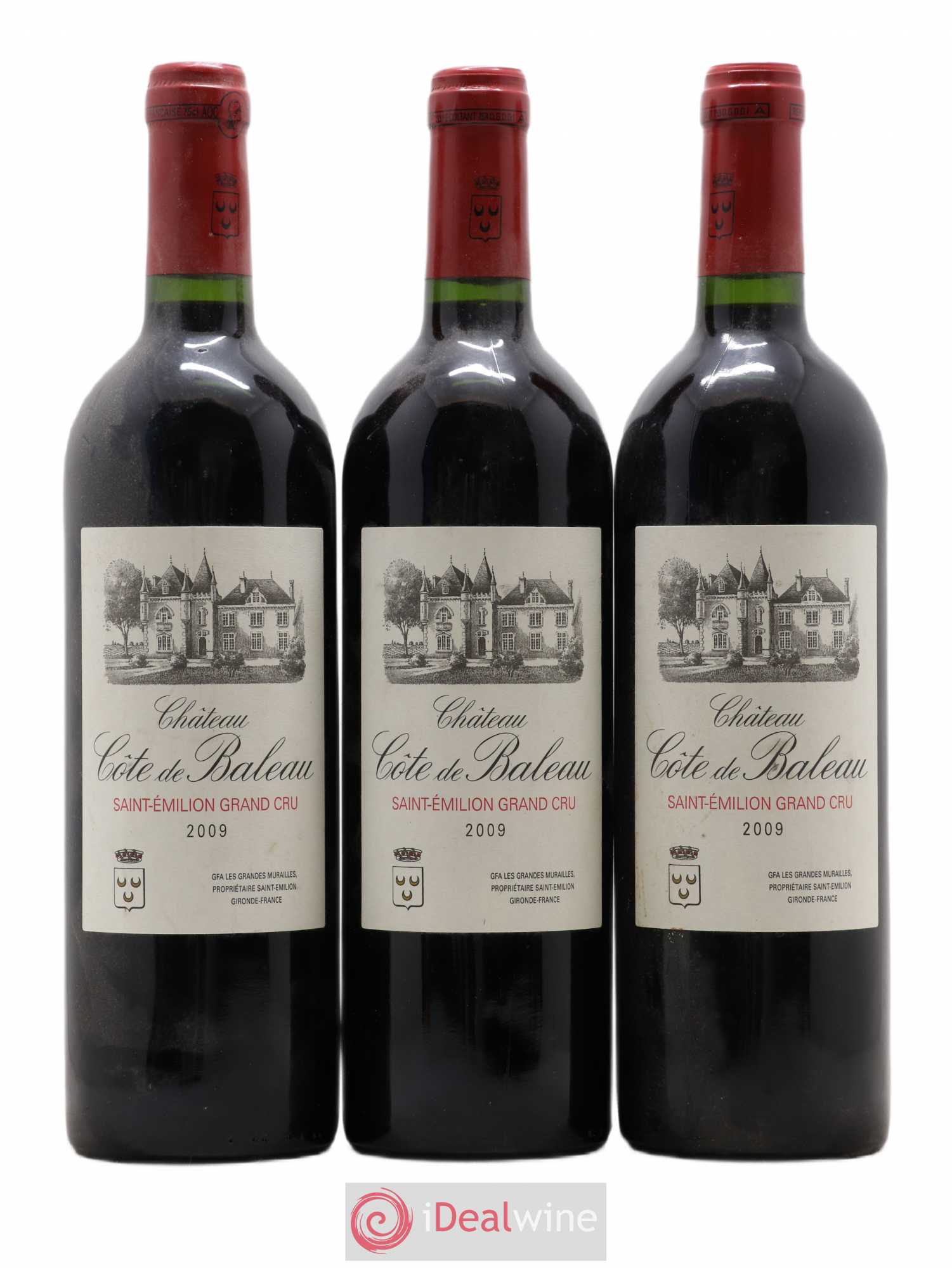 Château Côte de Baleau Grand Cru Classé 2009 - Lot de 3 bouteilles - 0