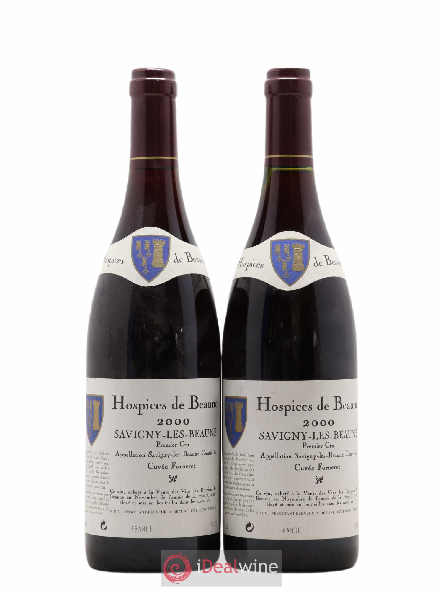 Savigny-lès-Beaune 1er Cru Cuvée Forneret Hospices de Beaune 2000 - Posten von 2 Flaschen - 0
