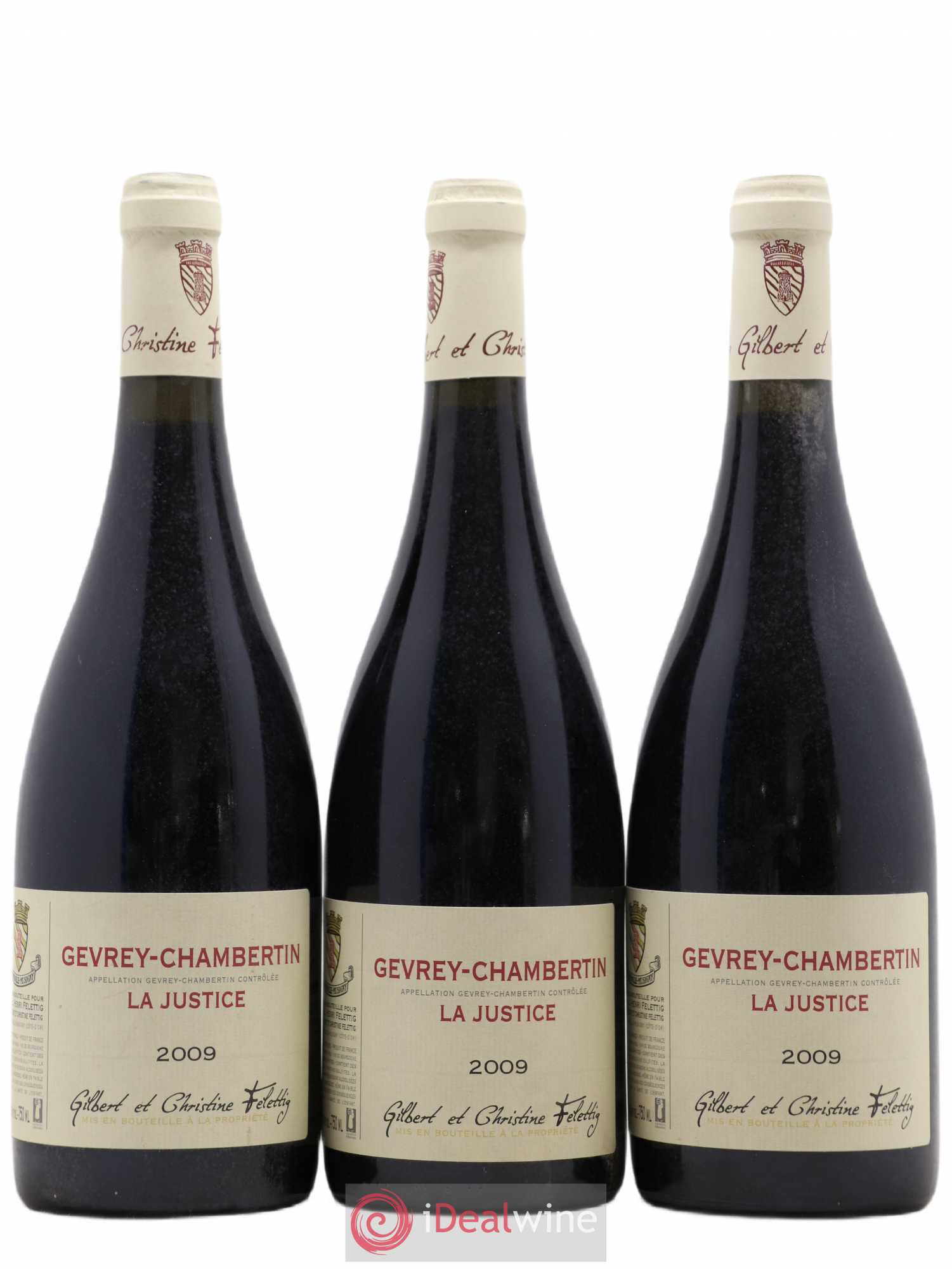 Gevrey-Chambertin La Justice Felettig 2009 - Posten von 3 Flaschen - 0