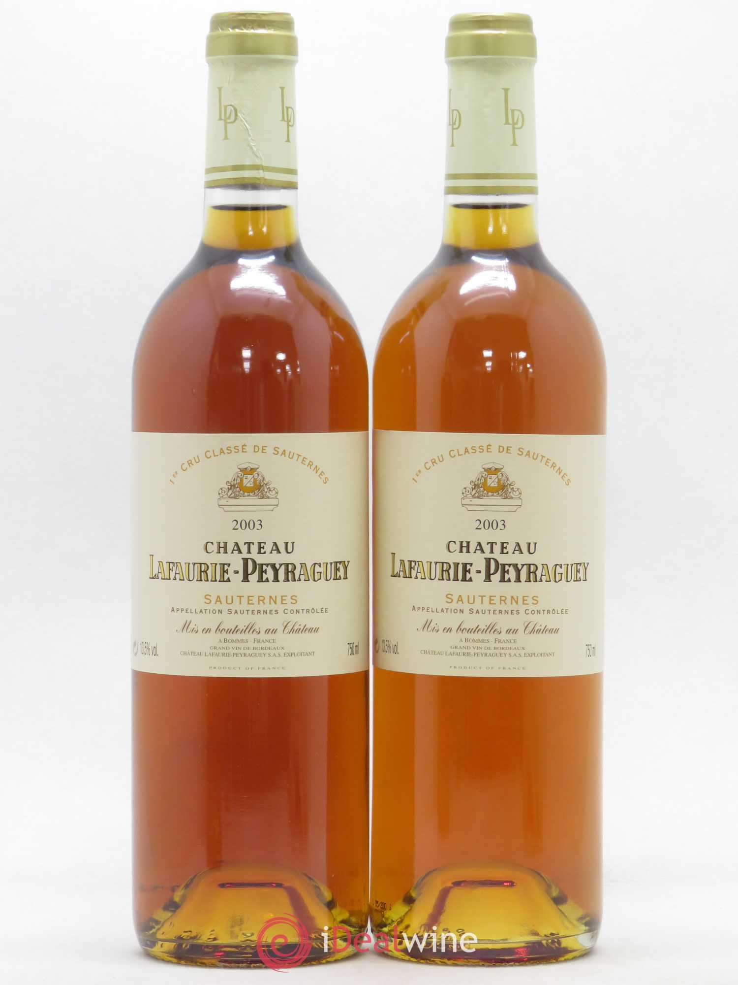 Château Lafaurie-Peyraguey 1er Grand Cru Classé (senza prezzo di riserva) 2003 - Lotto di 2 bottiglie - 0