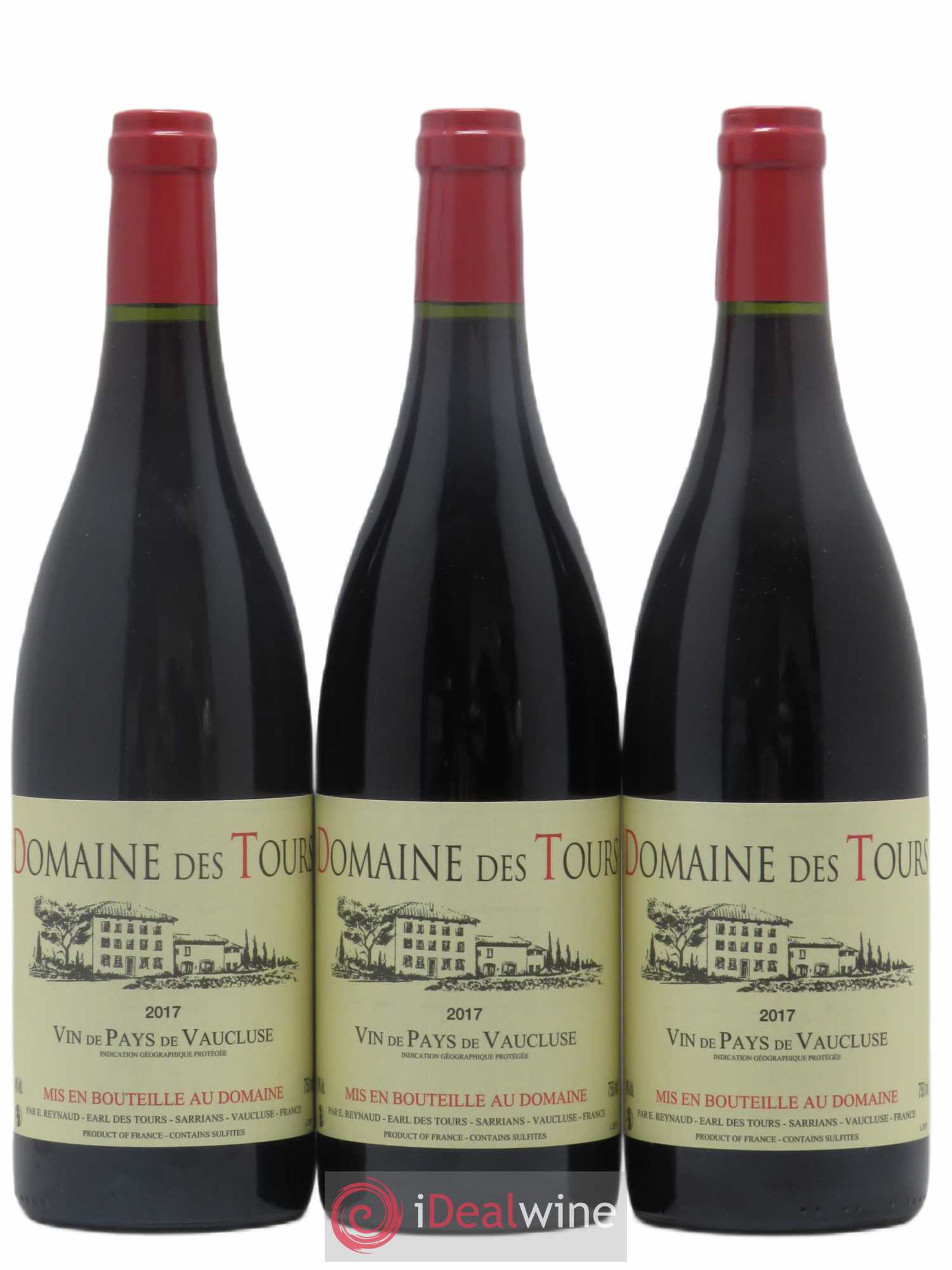 Vaucluse (Vin de Pays de Vaucluse) Domaine des Tours Emmanuel Reynaud 2017 - Lot de 3 bouteilles - 0