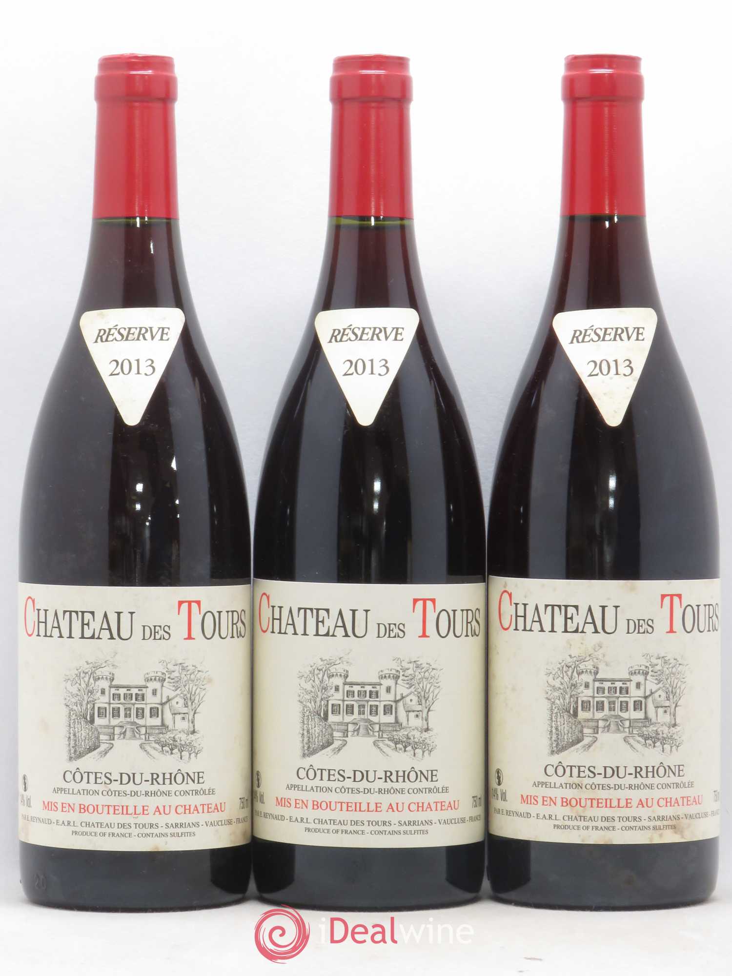 Côtes-du-Rhône Château des Tours Emmanuel Reynaud 2013 - Lot de 3 bouteilles - 0