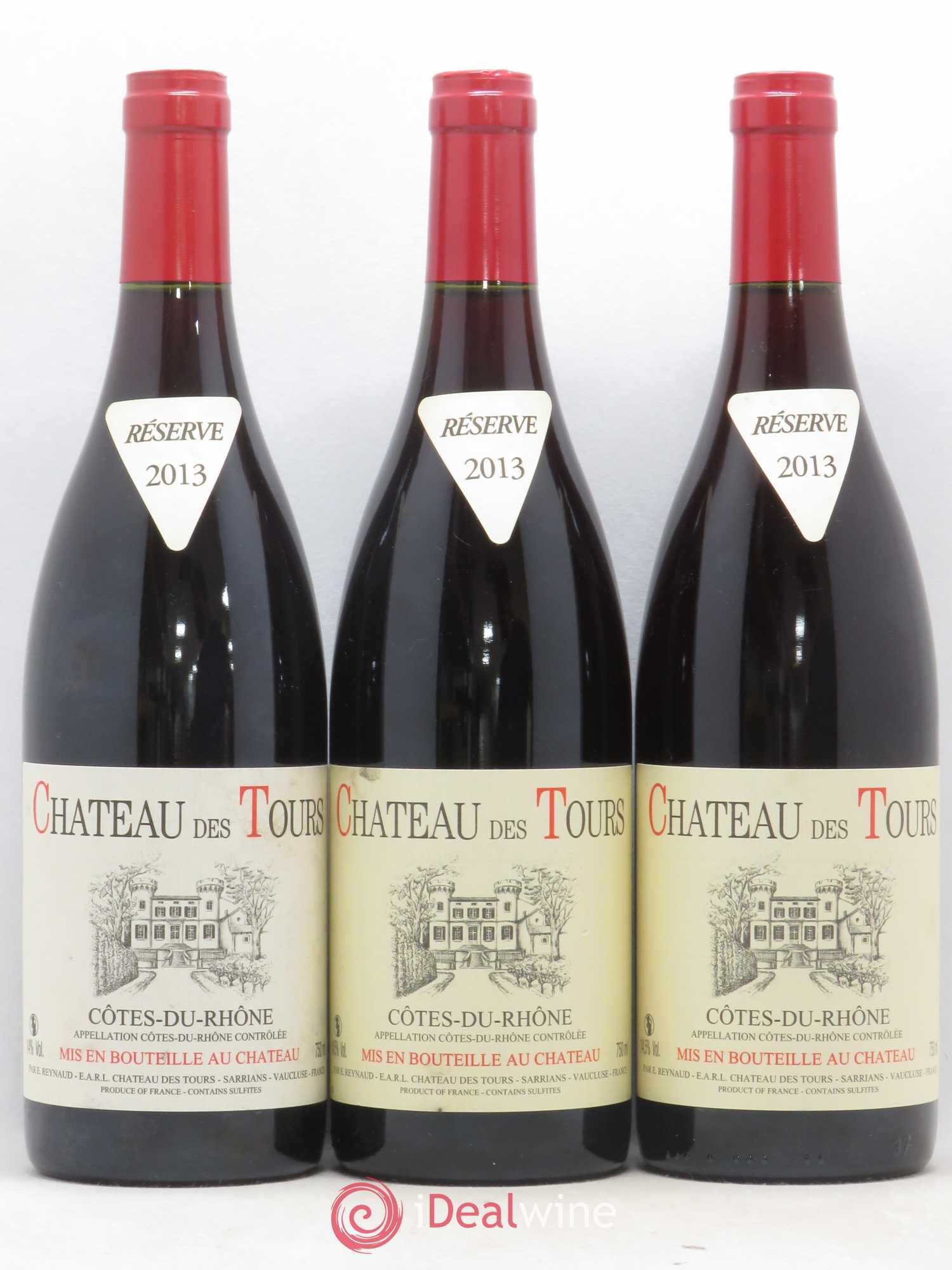 Côtes-du-Rhône Château des Tours Emmanuel Reynaud 2013 - Lot de 3 bouteilles - 0
