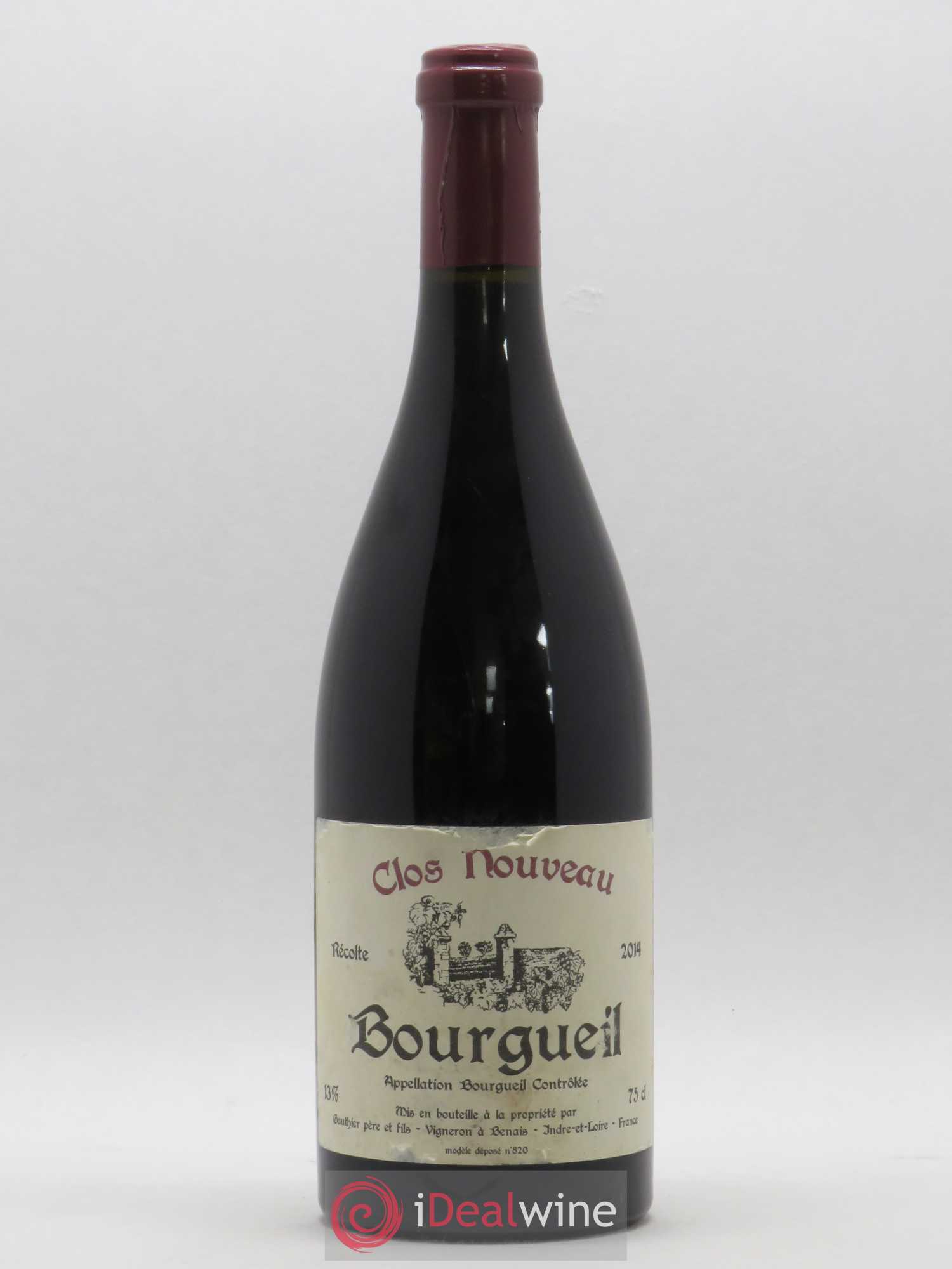 Bourgueil Clos Nouveau Domaine du Bel Air 2014 - Lot de 1 bouteille - 0