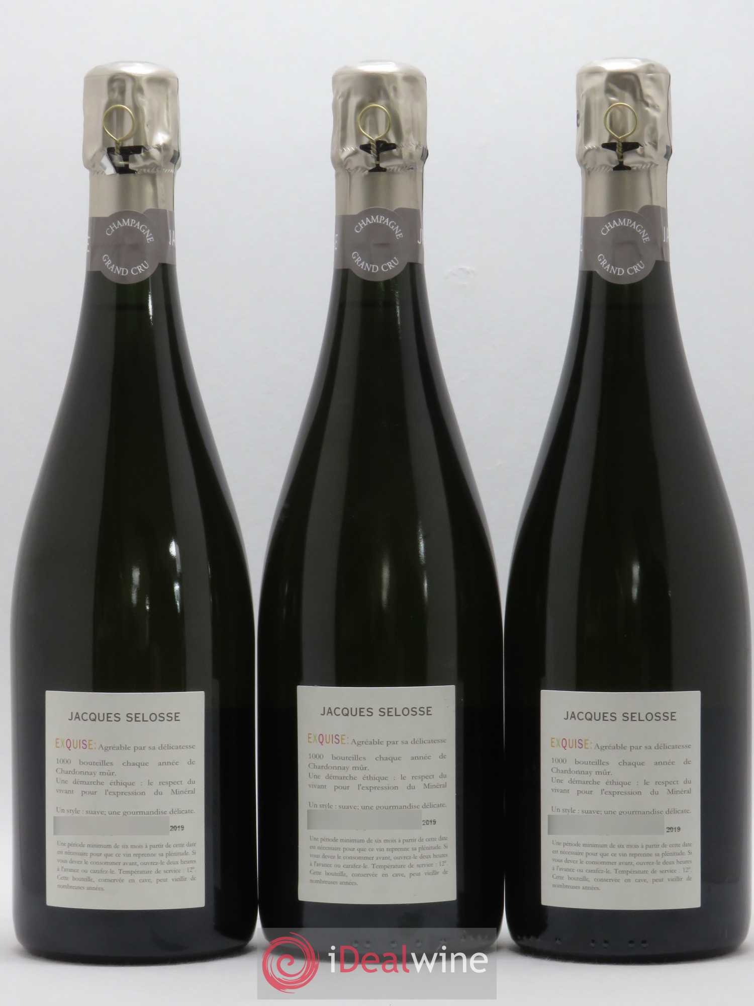 Exquise NV Jacques Selosse - Lot de 3 bouteilles - 1