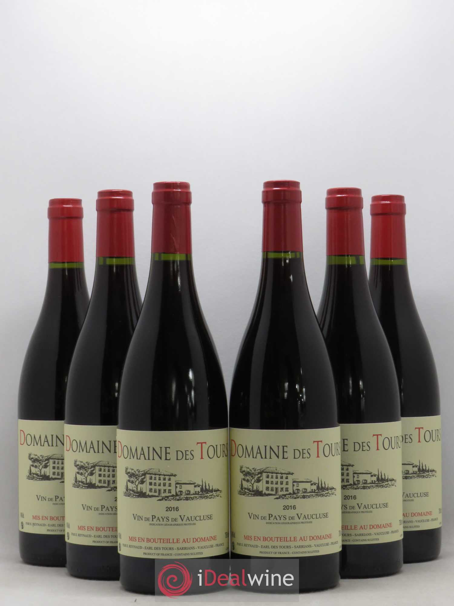 Vaucluse (Vin de Pays de Vaucluse) Domaine des Tours Emmanuel Reynaud 2016 - Lot de 6 bouteilles - 0