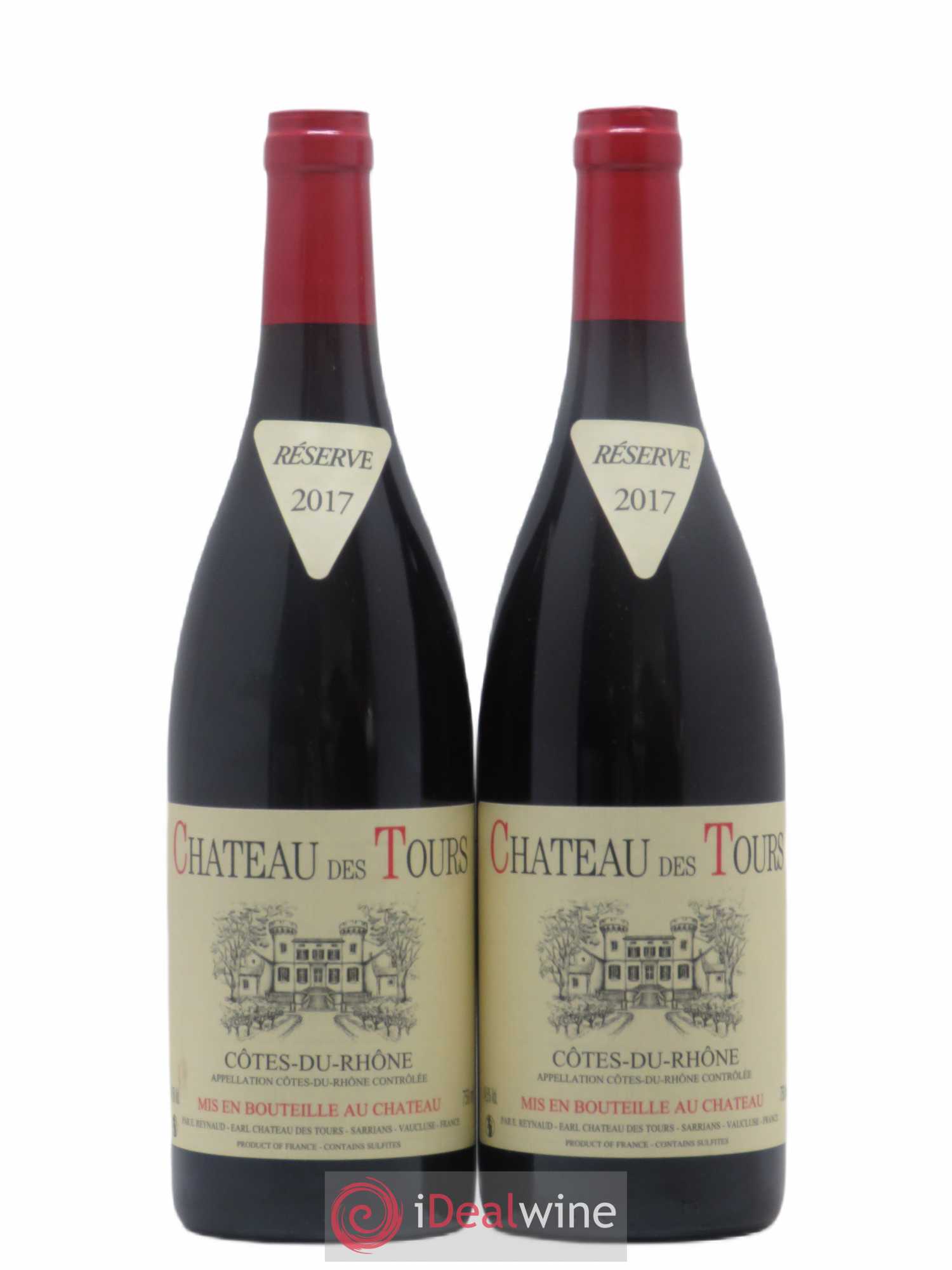 Côtes-du-Rhône Château des Tours Emmanuel Reynaud 2017 - Lot de 2 bouteilles - 0