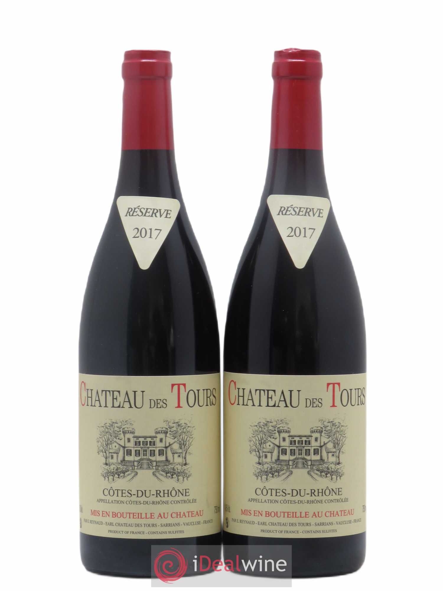 Côtes-du-Rhône Château des Tours Emmanuel Reynaud 2017 - Lot de 2 bouteilles - 0