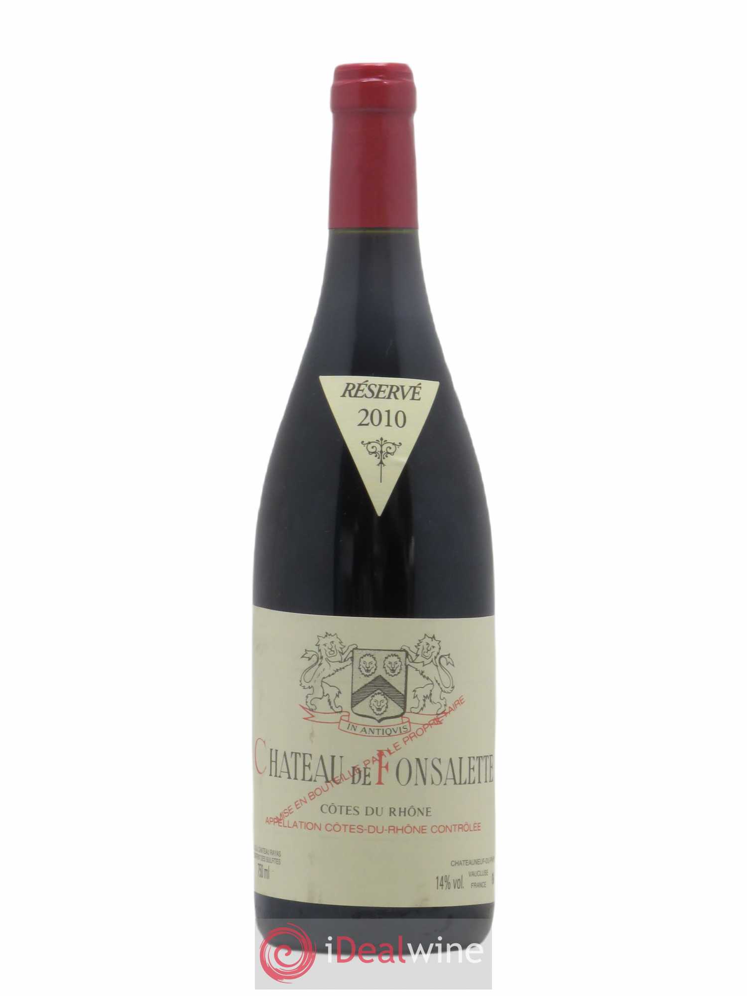 Côtes-du-Rhône Château de Fonsalette Emmanuel Reynaud 2010 - Lot de 1 bouteille - 0