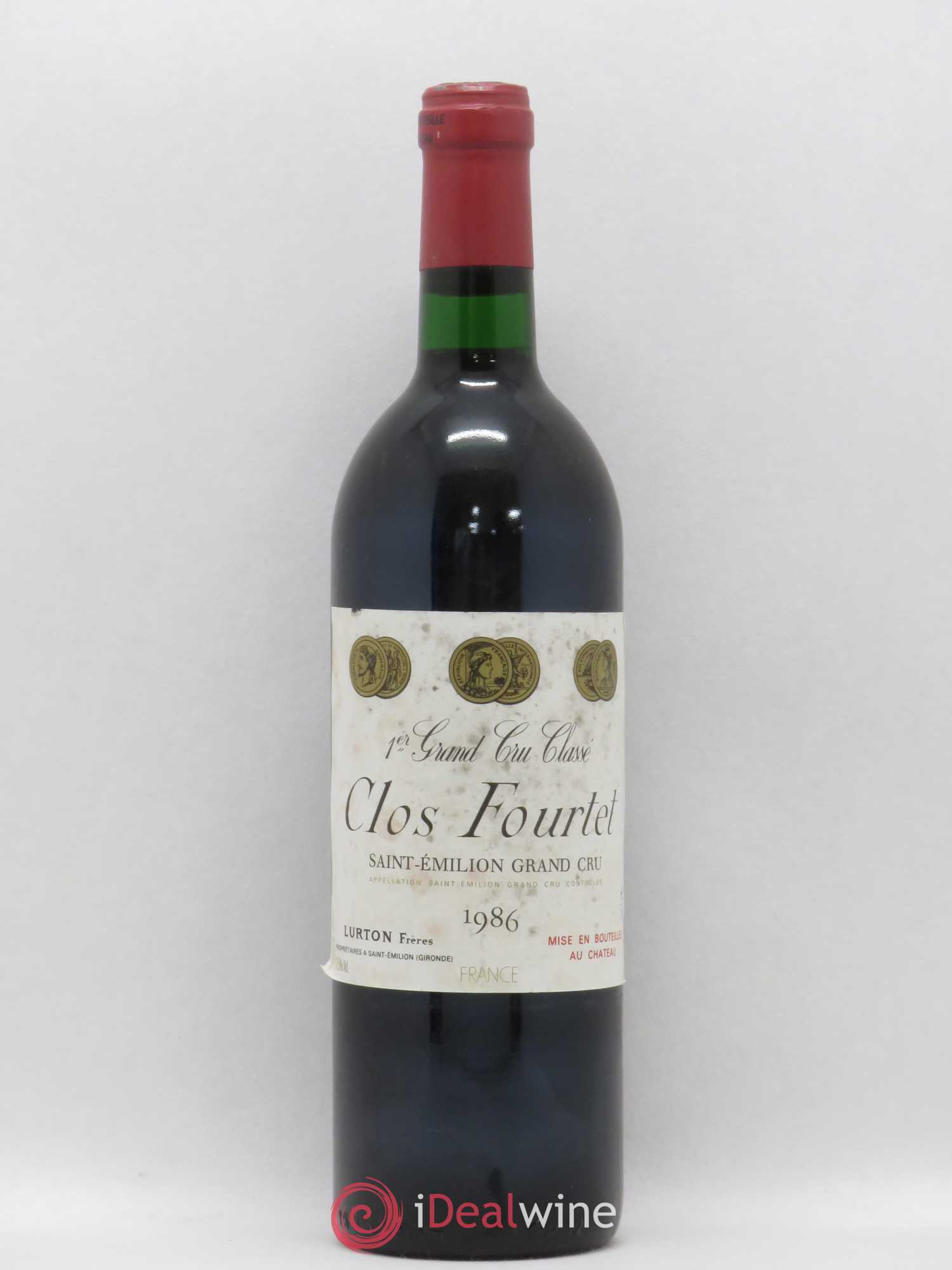 Clos Fourtet 1er Grand Cru Classé B 1986 - Lot de 1 bouteille - 0