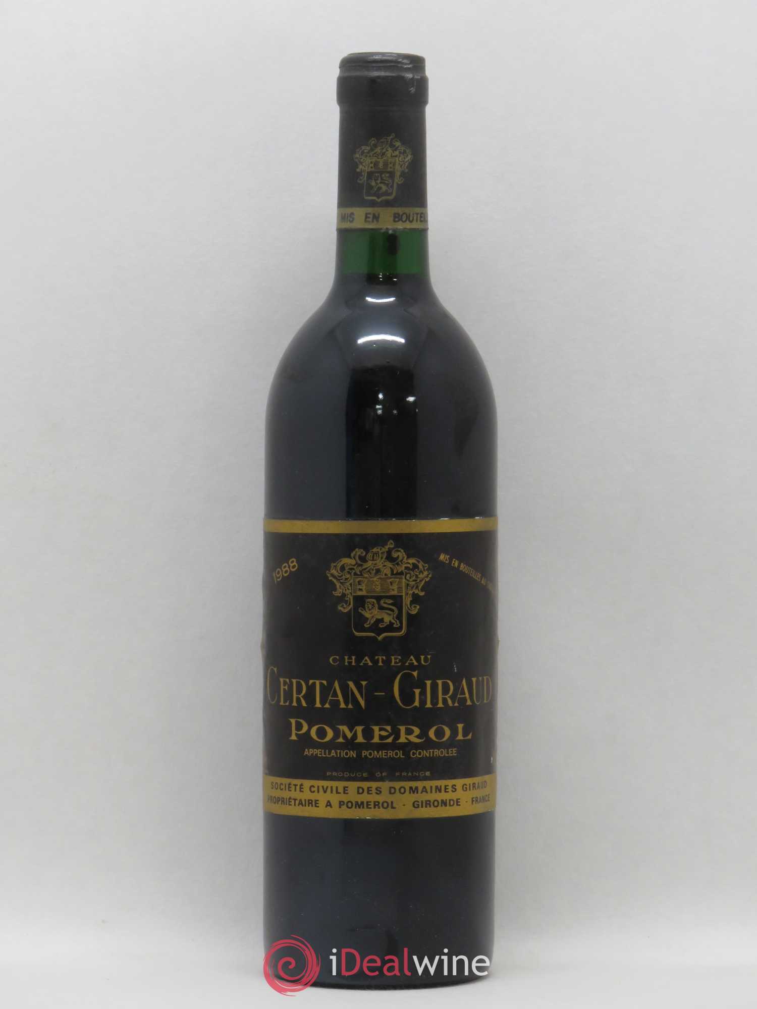 Château Certan Giraud 1988 - Lot de 1 bouteille - 0