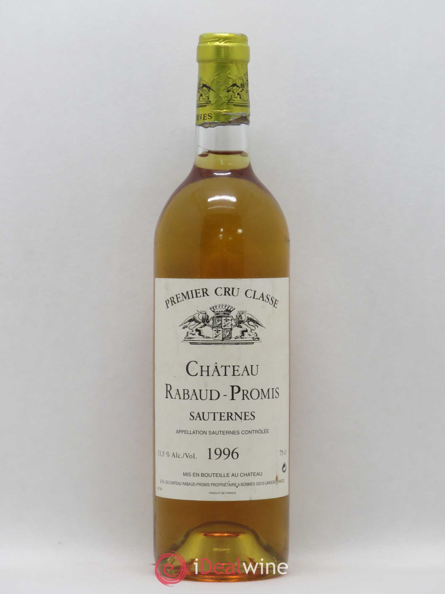 Château Rabaud Promis 1er Grand Cru Classé 1996 - Posten von 1 Flasche - 0