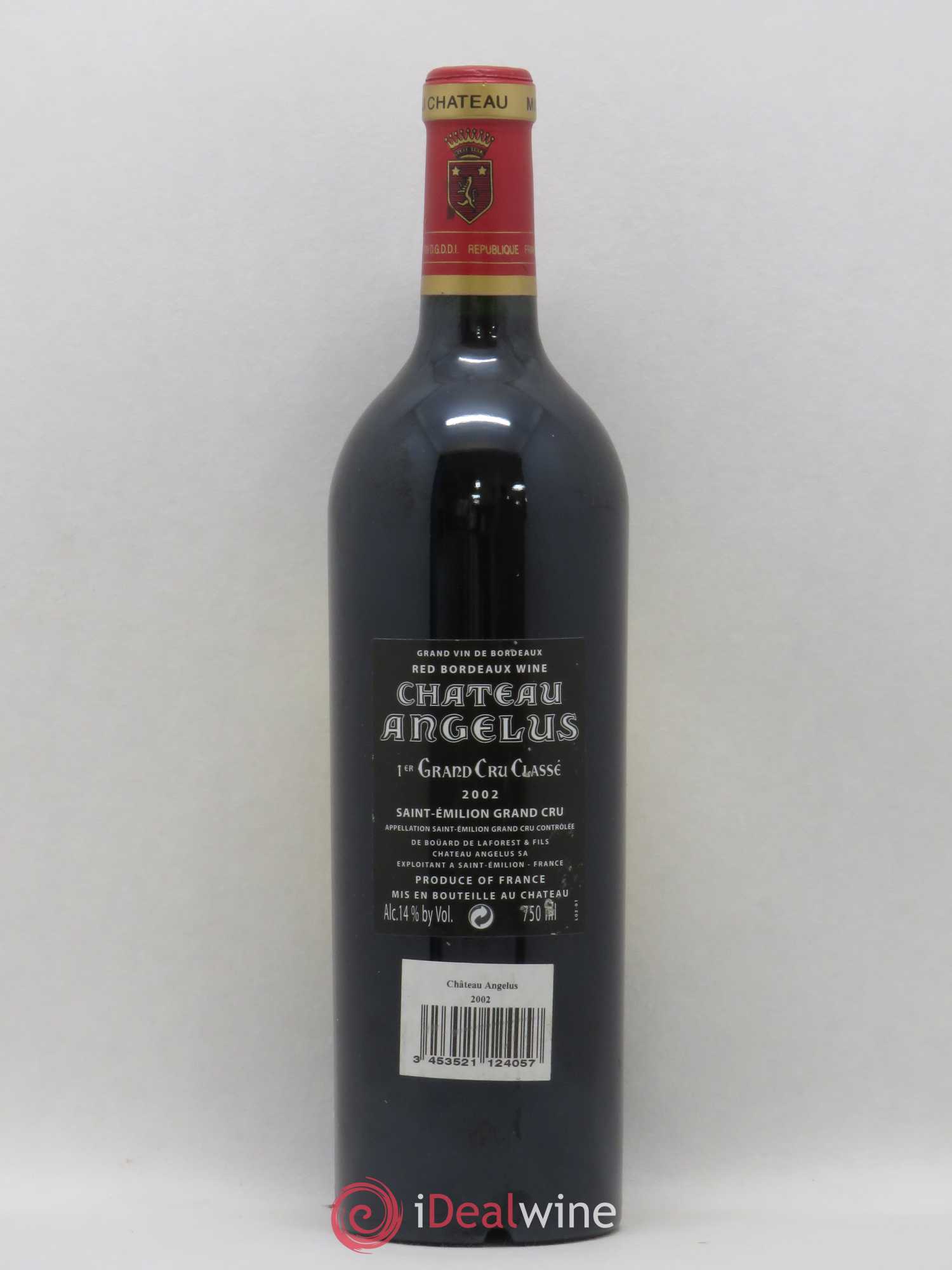 Château Angélus 1er Grand Cru Classé A 2002 - Lot de 1 bouteille - 1