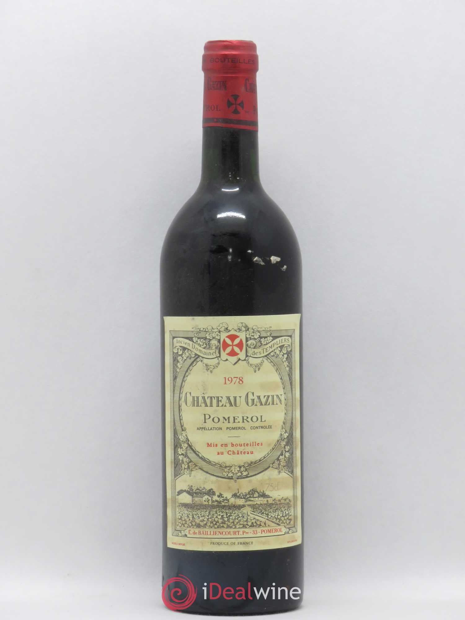 Château Gazin 1978 - Lot de 1 bouteille - 0