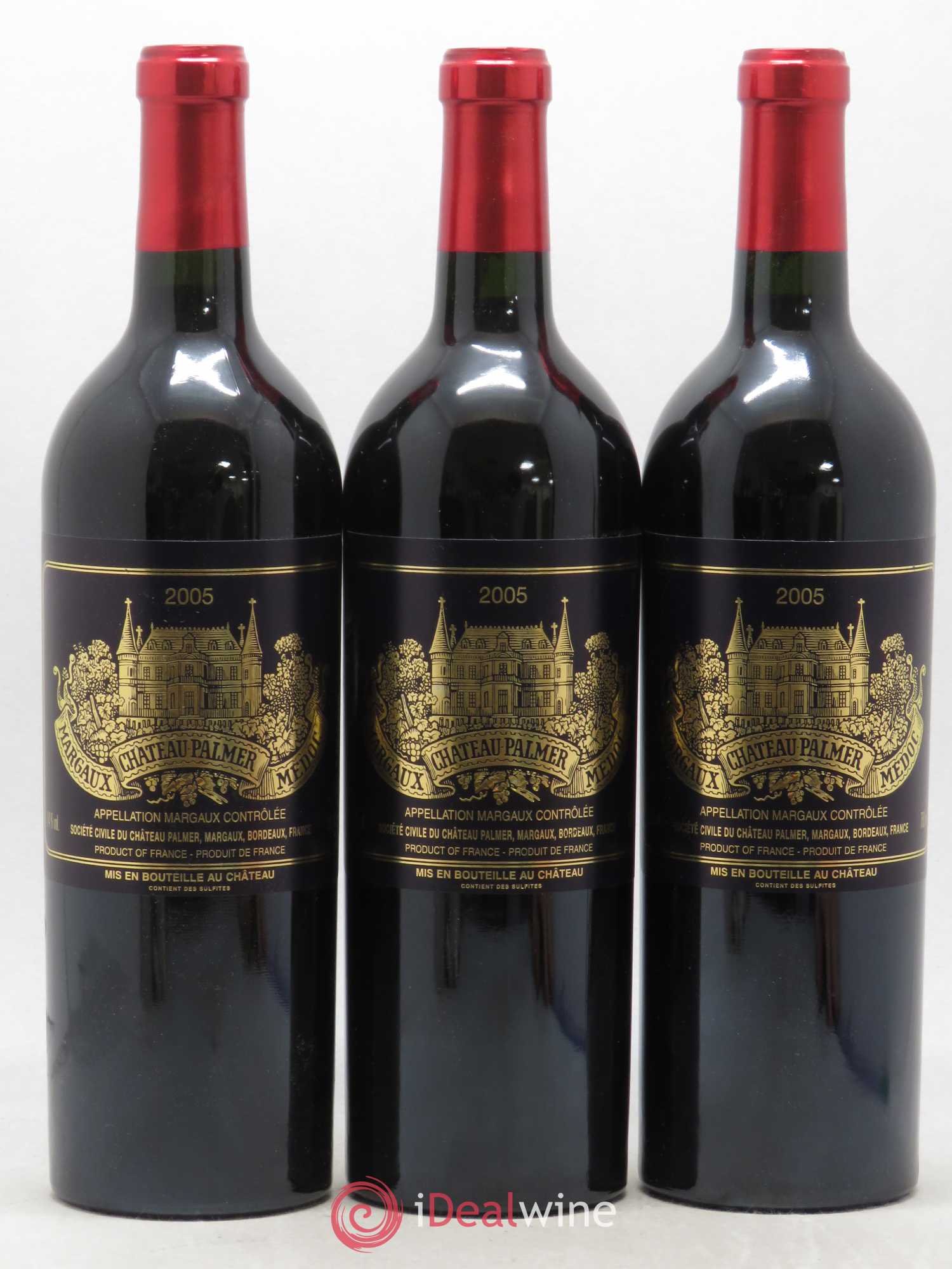 Château Palmer 3ème Grand Cru Classé 2005 - Lot de 3 bouteilles - 0