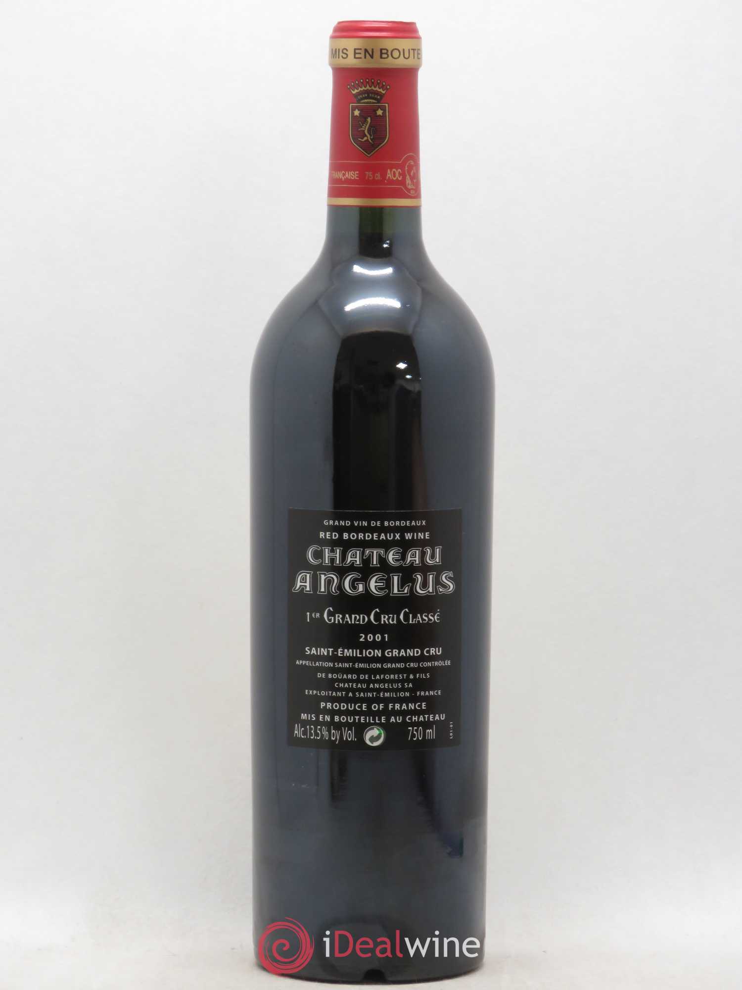 Château Angélus 1er Grand Cru Classé A 2001 - Lot de 1 bouteille - 1