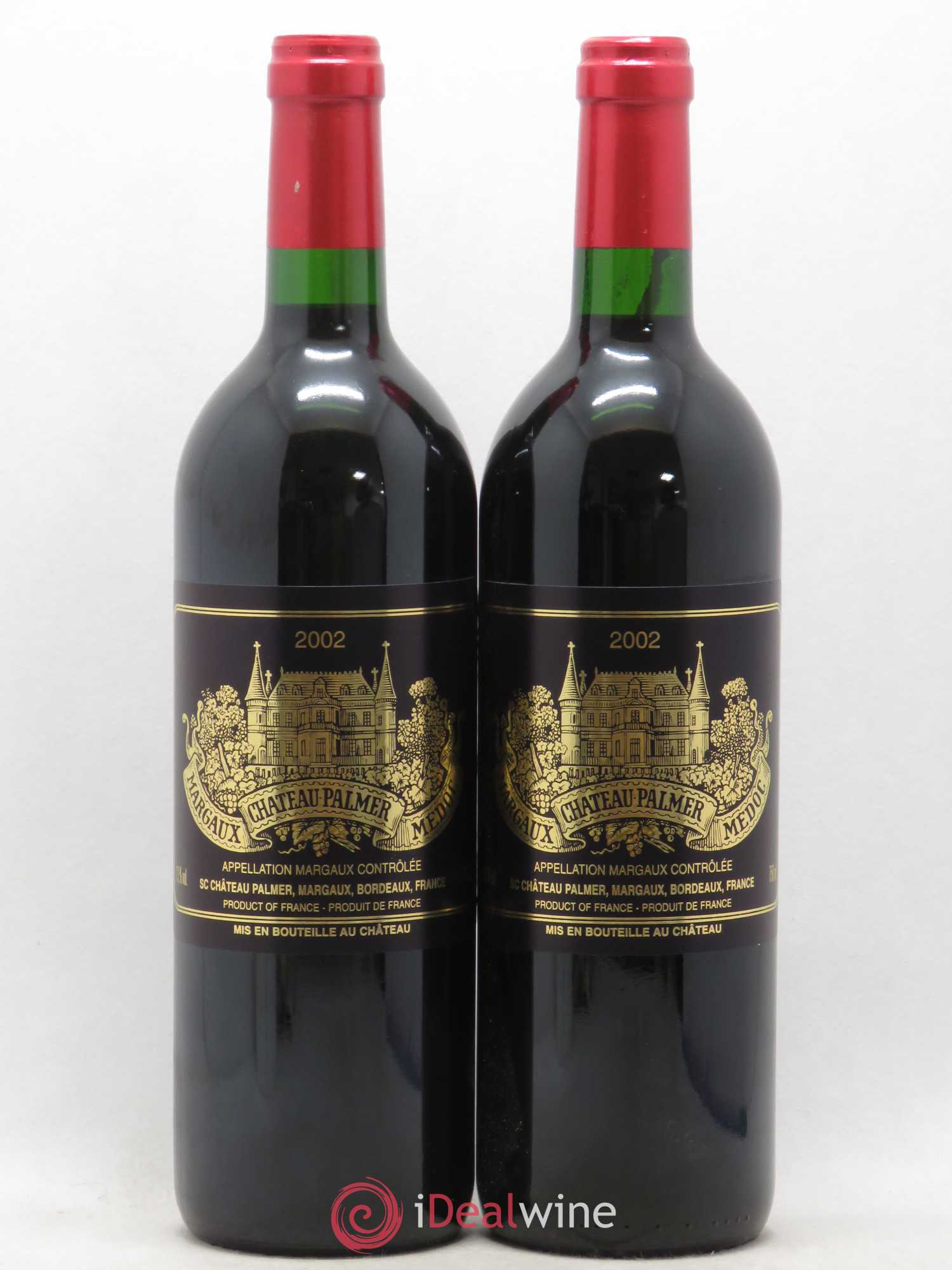 Château Palmer 3ème Grand Cru Classé 2002 - Lot de 2 bouteilles - 0