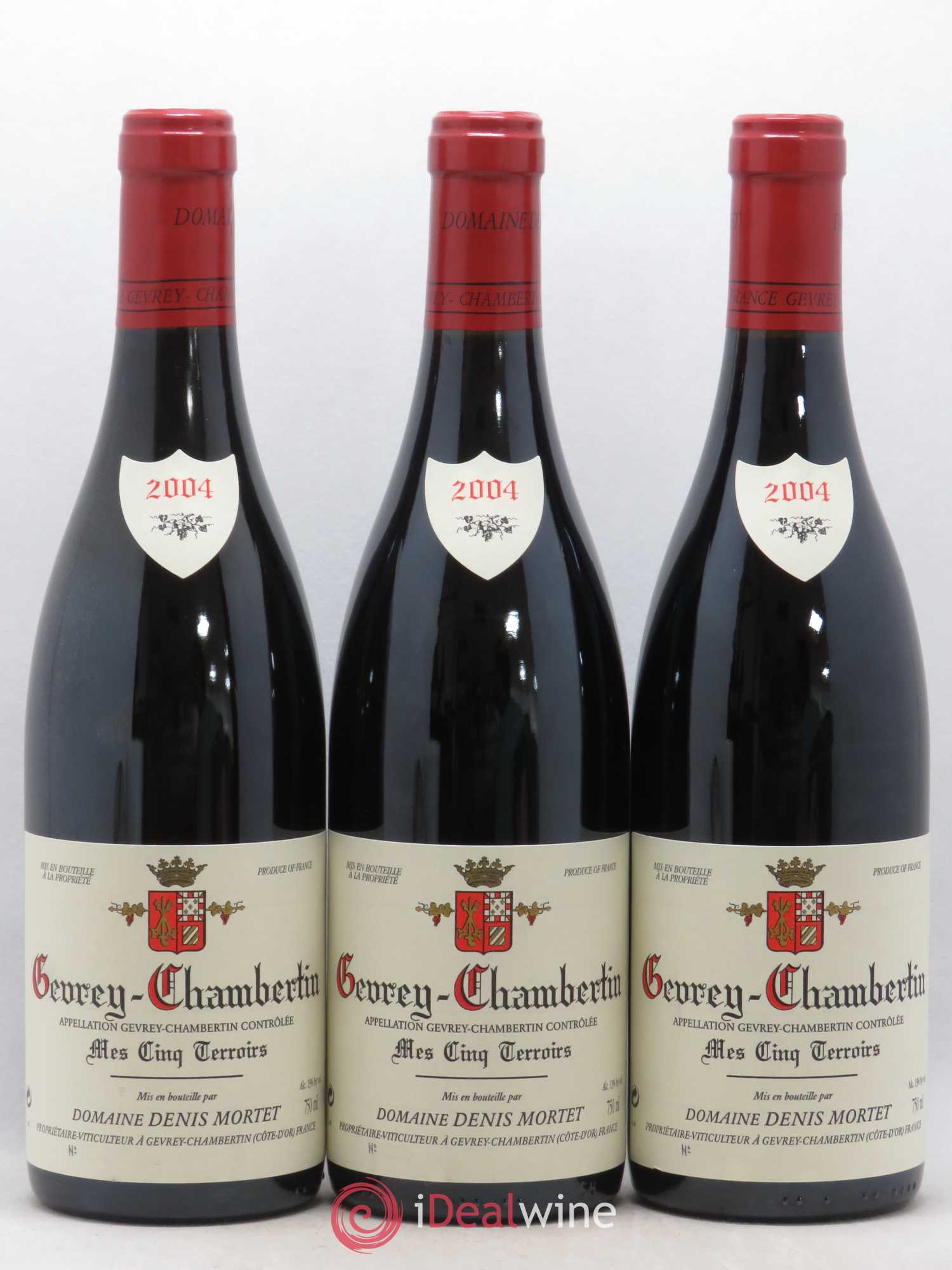 Gevrey-Chambertin Mes Cinq Terroirs Denis Mortet (Domaine) 2004 - Lot de 3 bouteilles - 0