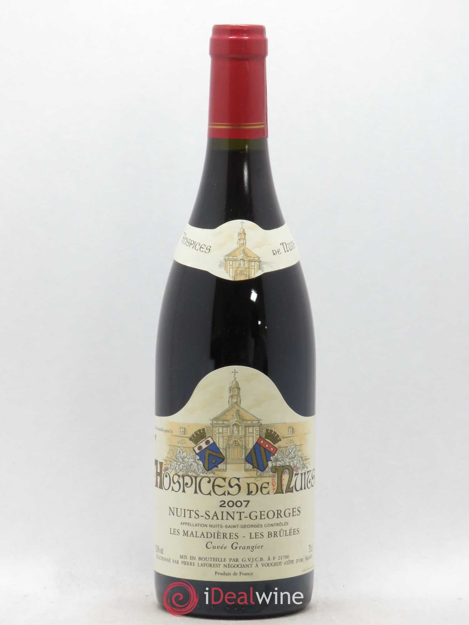 Nuits-Saint-Georges Les Maladieres Les Brulees cuvée Grangier Pierre Laforest Hospices de Nuits 2007 - Posten von 1 Flasche - 0