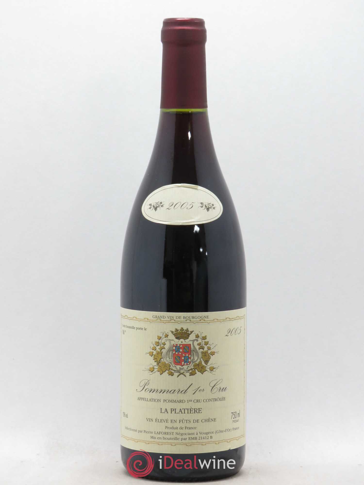 Pommard 1er Cru La Platière Pierre Laforest 2005 - Lot de 1 bouteille - 0