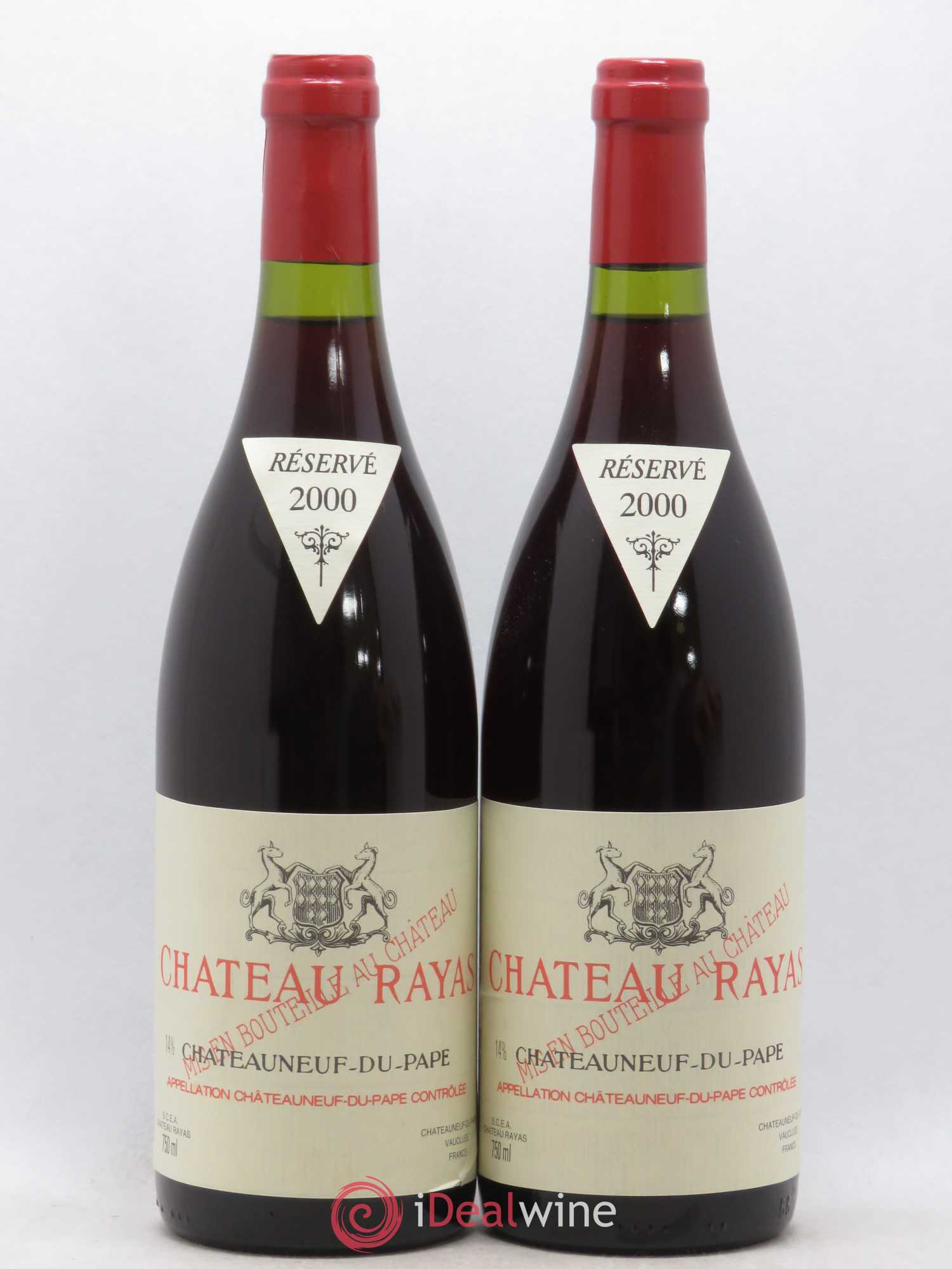 Châteauneuf-du-Pape Château Rayas Emmanuel Reynaud 2000 - Lot de 2 bouteilles - 0