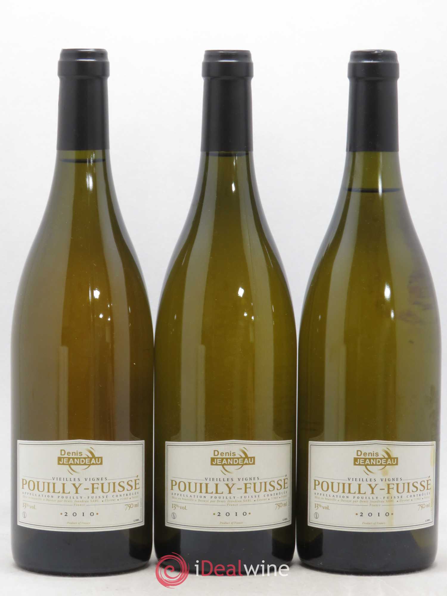 Pouilly-Fuissé Vieilles vignes Denis Jeandeau 2010 - Posten von 3 Flaschen - 0