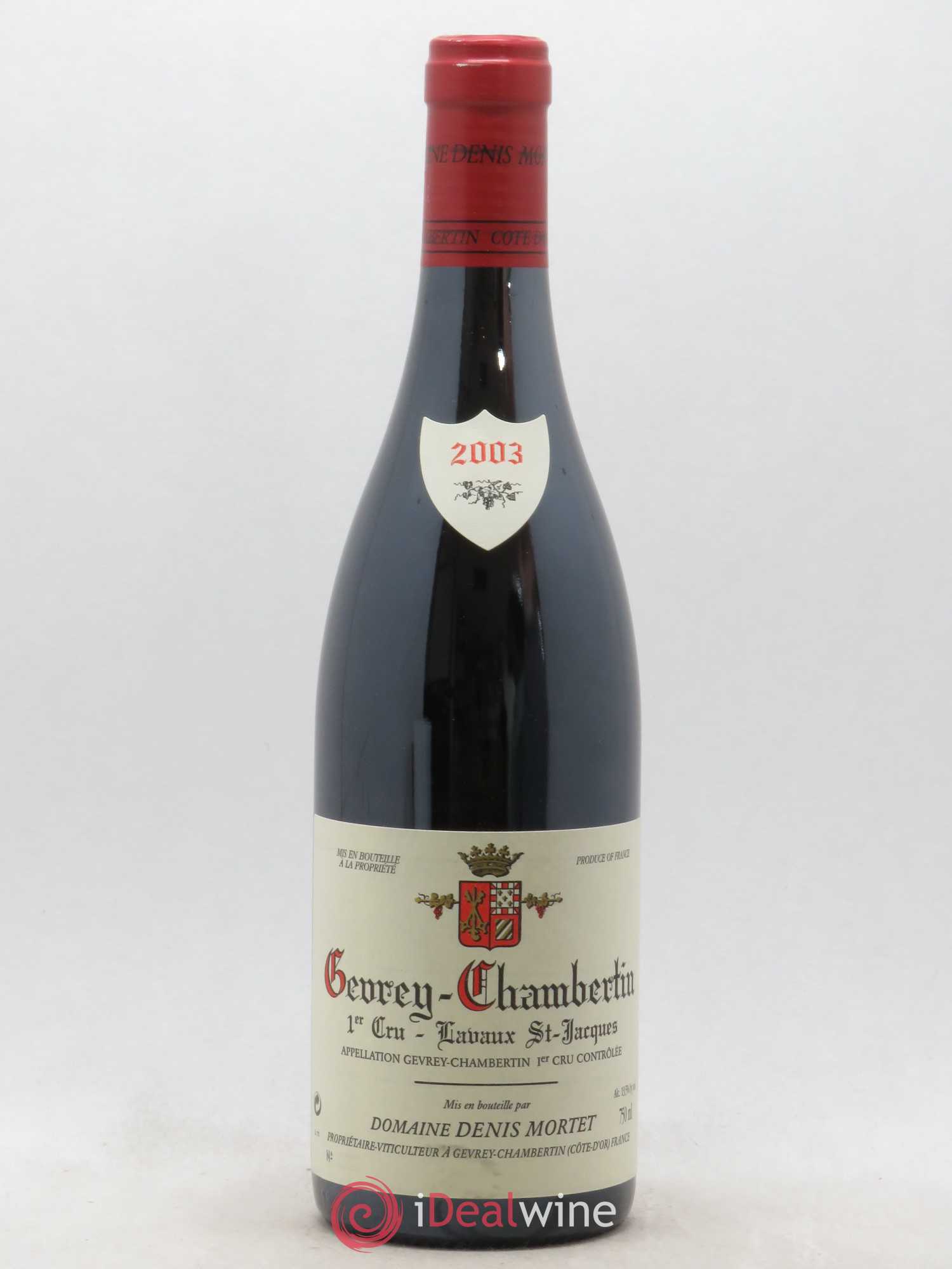 Gevrey-Chambertin 1er Cru Lavaux Saint Jacques Denis Mortet (Domaine) 2003 - Lot de 1 bouteille - 0