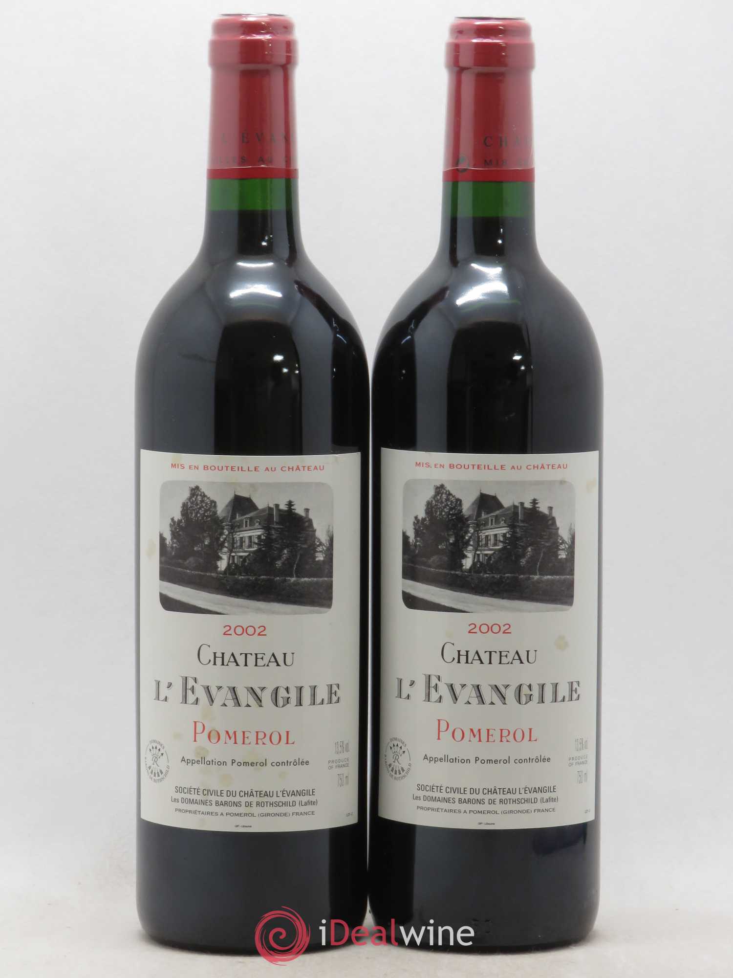 Château l' Évangile 2002 - Lot de 2 bouteilles - 0