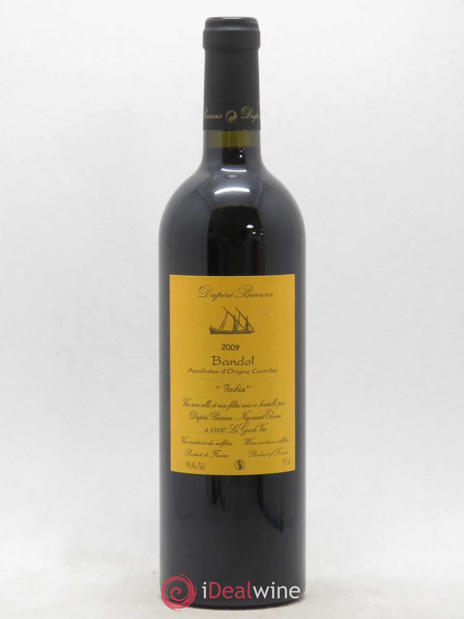 Bandol India Dupere Barrera 2009 - Posten von 1 Flasche - 0