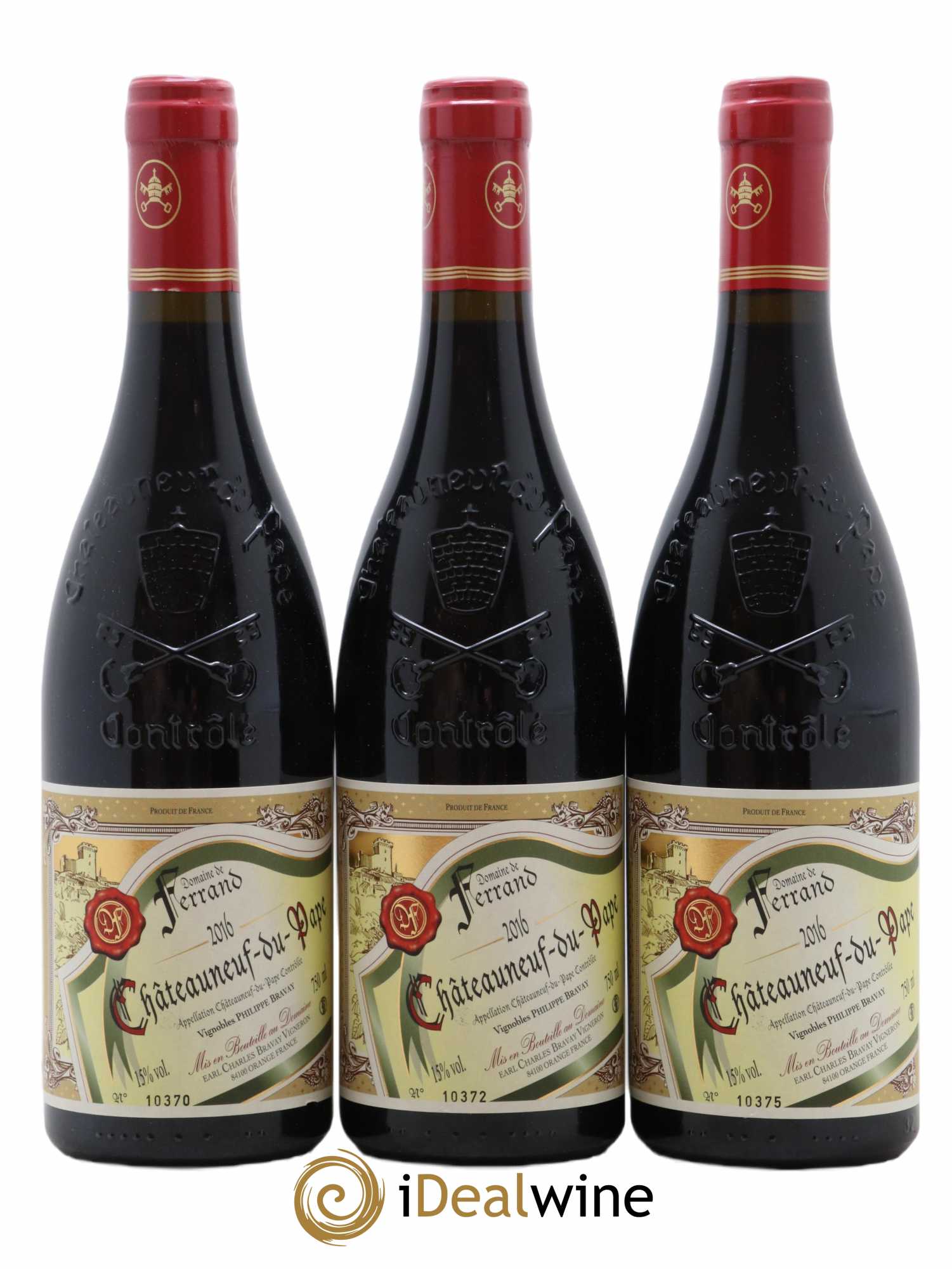 Châteauneuf-du-Pape Domaine de Ferrand 2016 - Lot de 3 bouteilles - 0