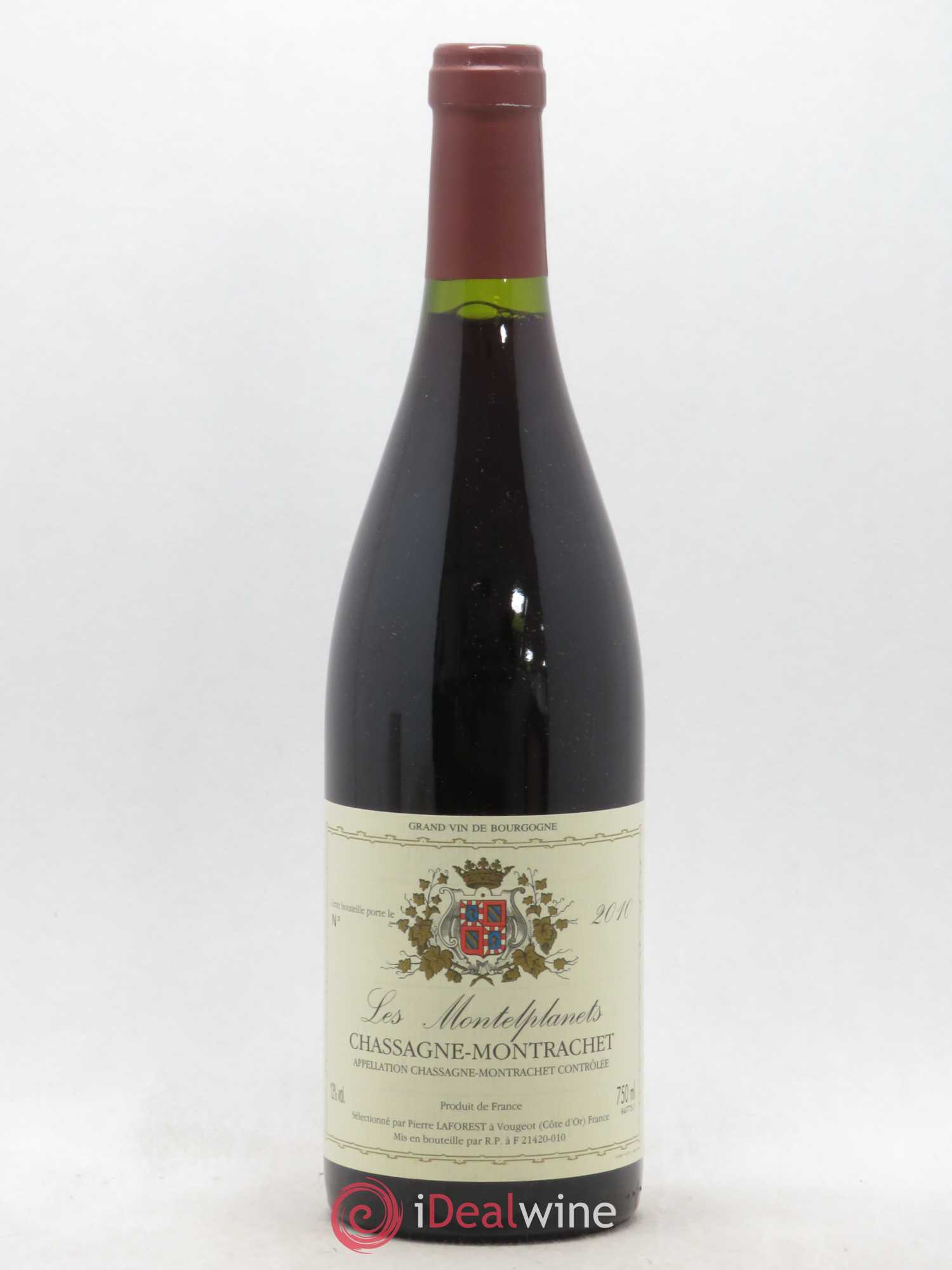 Chassagne-Montrachet Les Montelplanets Pierre Laforest 2010 - Posten von 1 Flasche - 0
