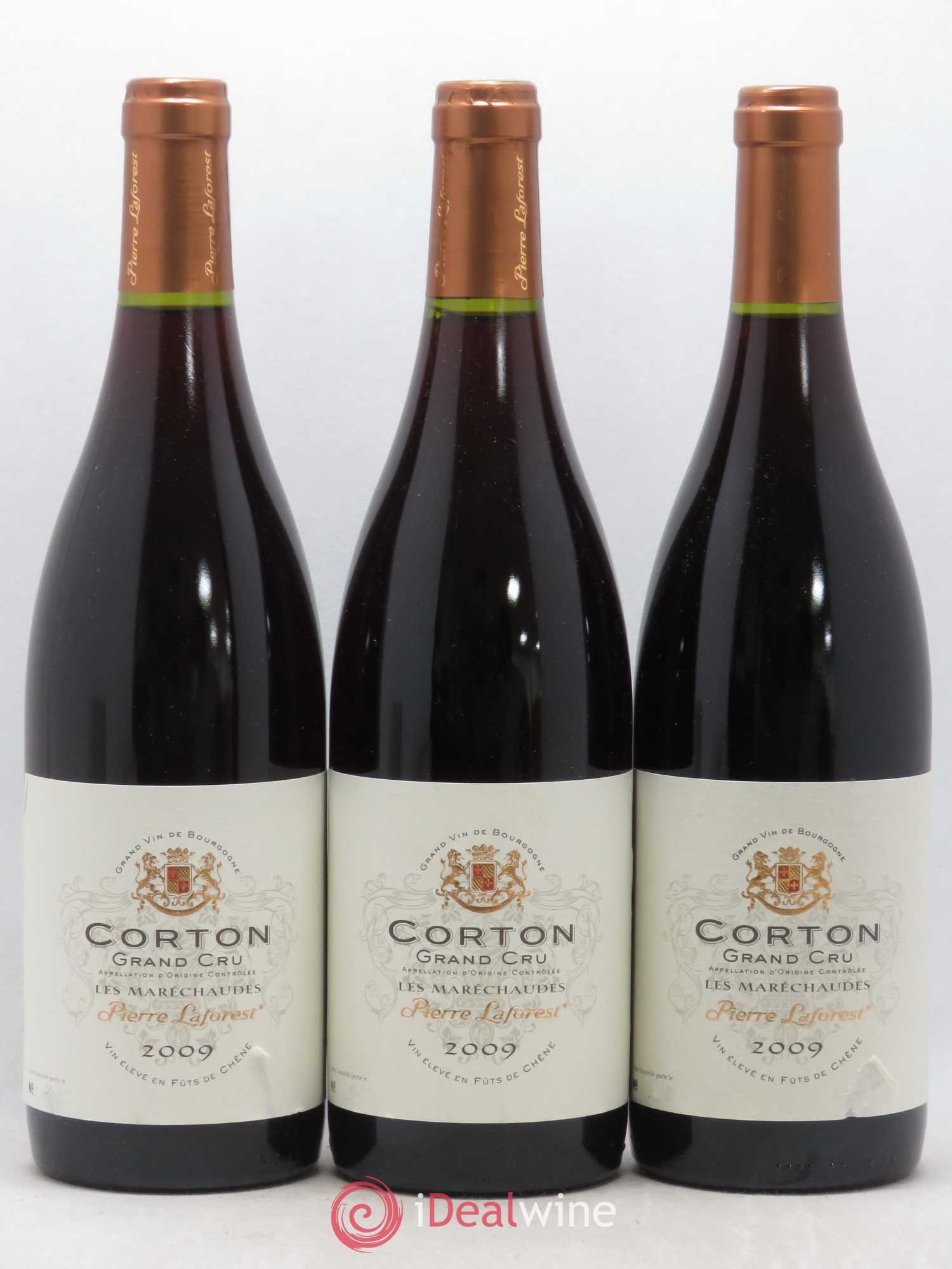 Corton Grand Cru Les Marechaudes Pierre Laforest 2009 - Posten von 3 Flaschen - 0