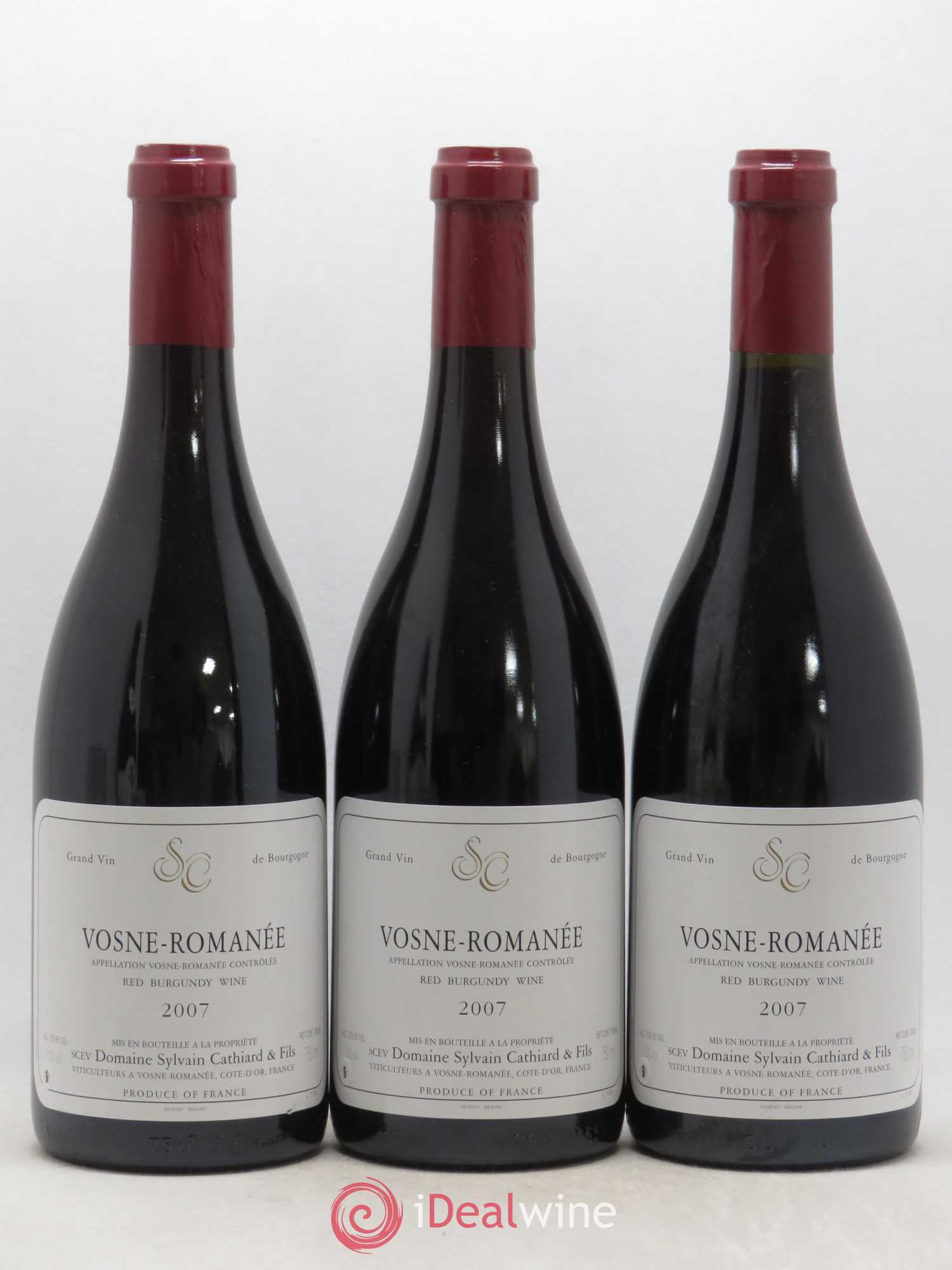 Vosne-Romanée Sylvain Cathiard & Fils 2007 - Lot de 3 bouteilles - 0