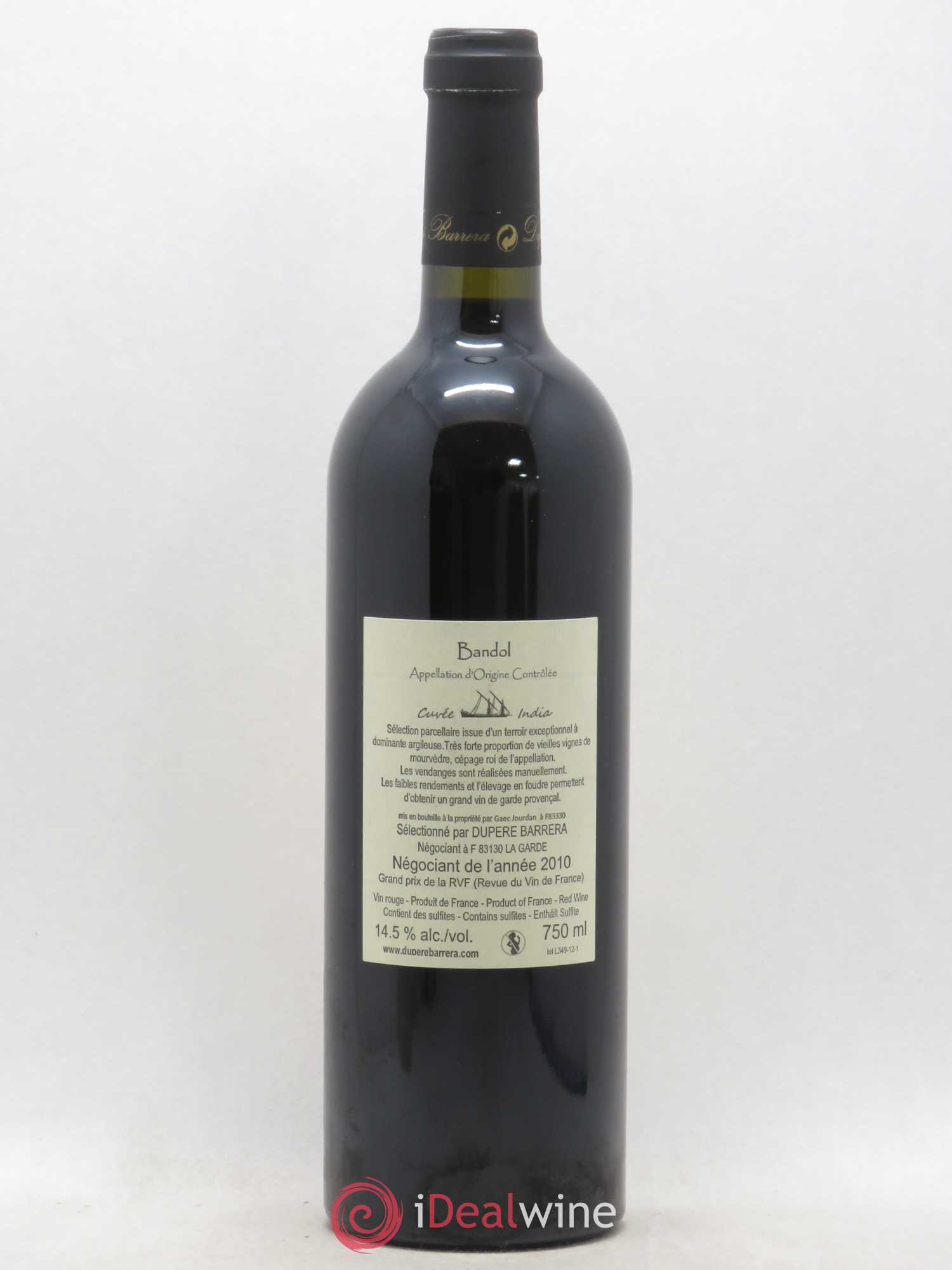 Bandol India Dupere Barrera 2009 - Posten von 1 Flasche - 1