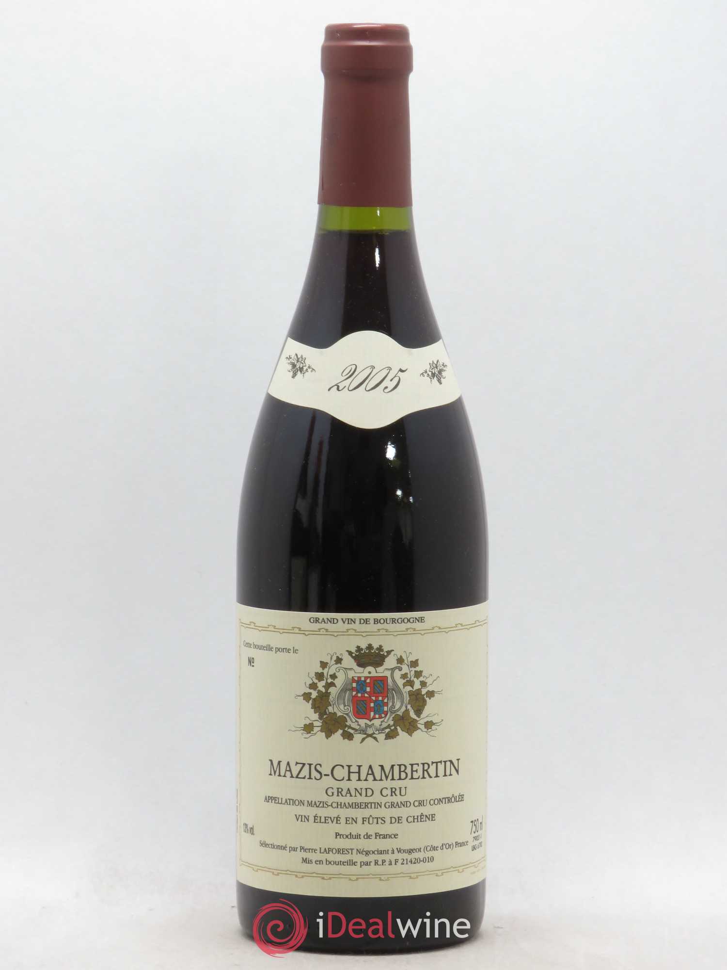 Mazis-Chambertin Grand Cru Pierre Laforest 2005 - Lot de 1 bouteille - 0