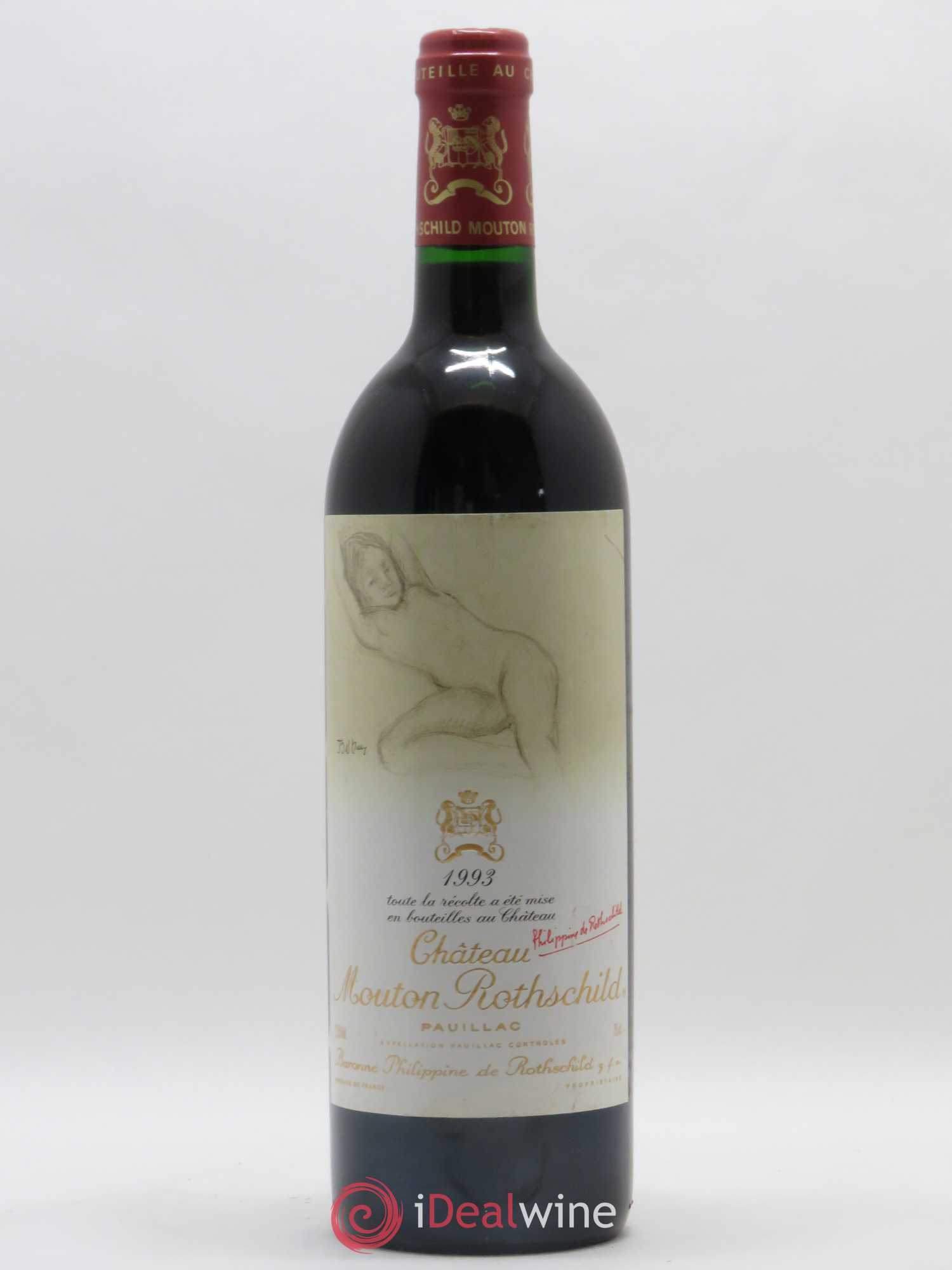 Château Mouton Rothschild 1er Grand Cru Classé 1993 - Lot de 1 bouteille - 0