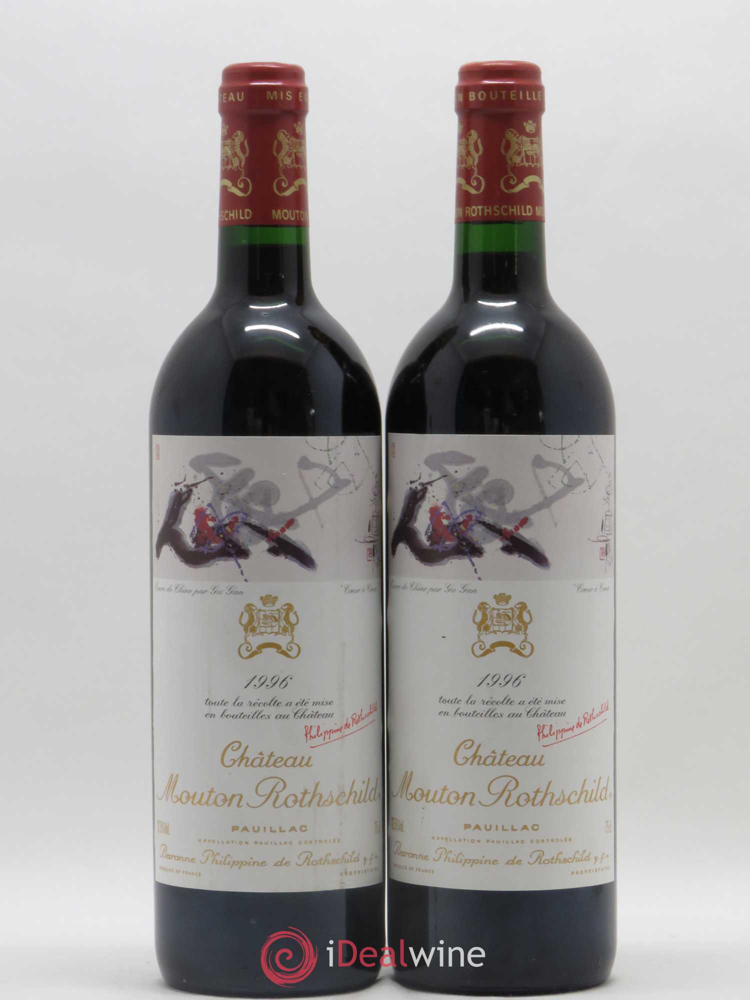 Château Mouton Rothschild 1er Grand Cru Classé 1996 - Lot de 2 bouteilles - 0