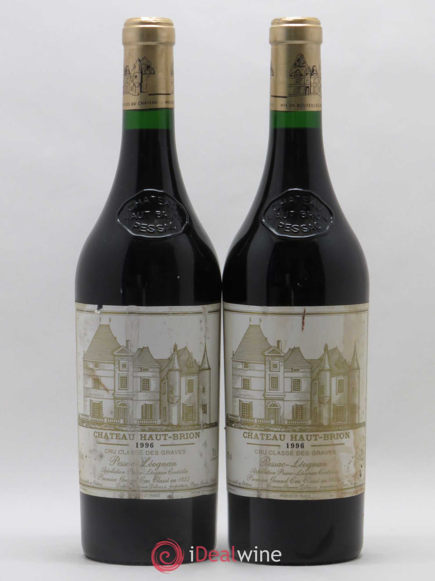 Château Haut Brion 1er Grand Cru Classé 1996 - Lot de 2 bouteilles - 0