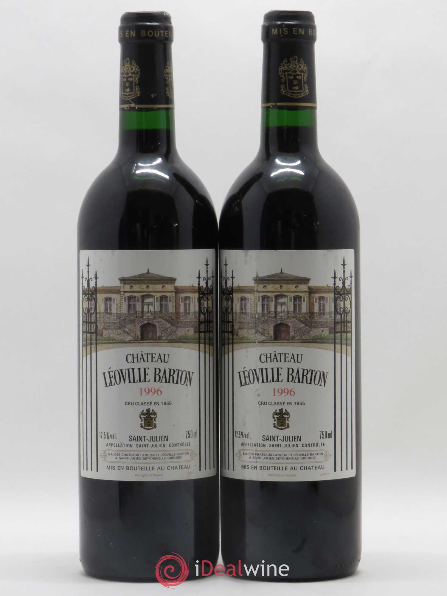 Château Léoville Barton 2ème Grand Cru Classé 1996 - Lot de 2 bouteilles - 0