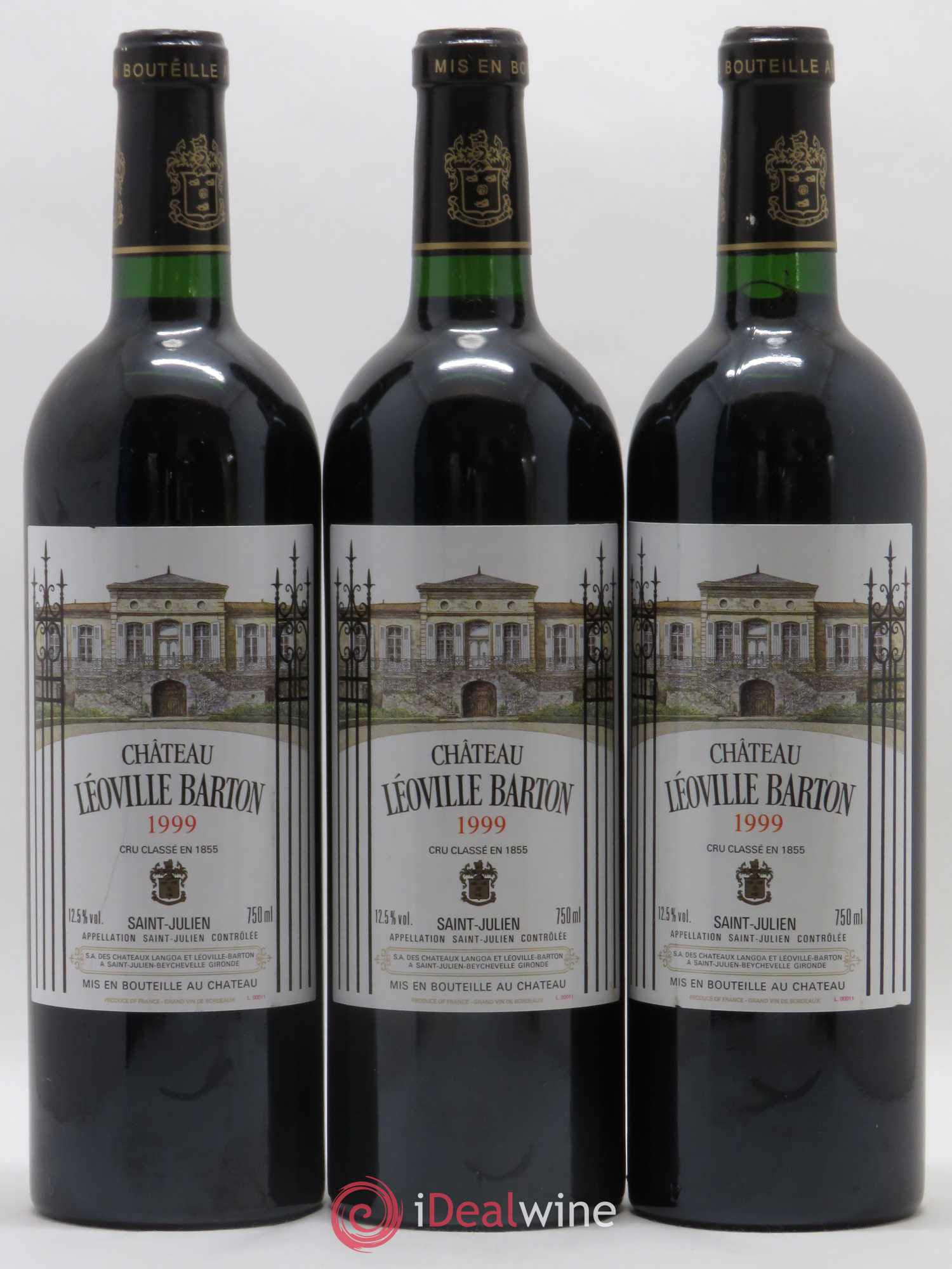 Château Léoville Barton 2ème Grand Cru Classé 1999 - Lot de 3 bouteilles - 0