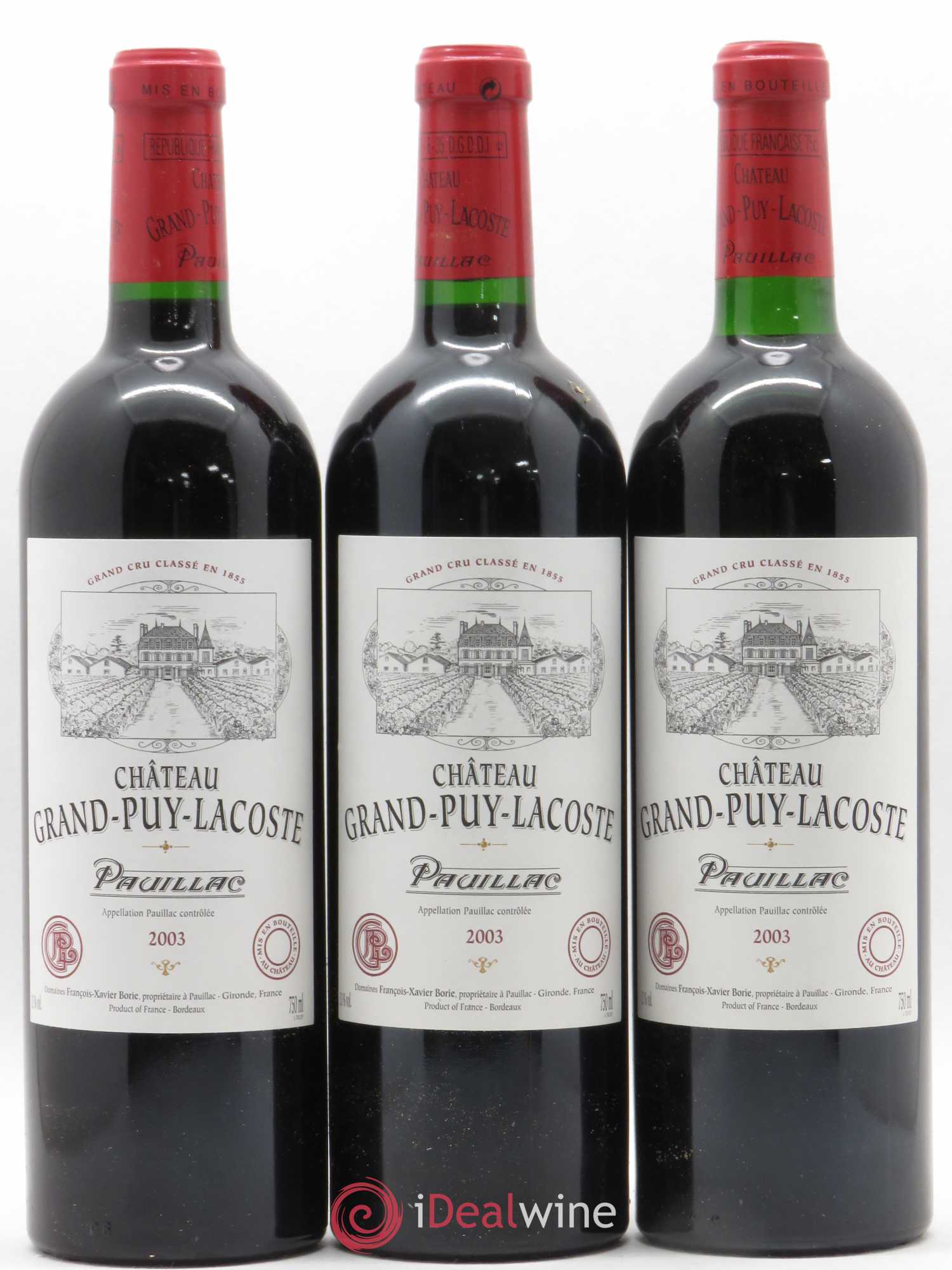 Château Grand Puy Lacoste 5ème Grand Cru Classé 2003 - Lot de 12 bouteilles - 3