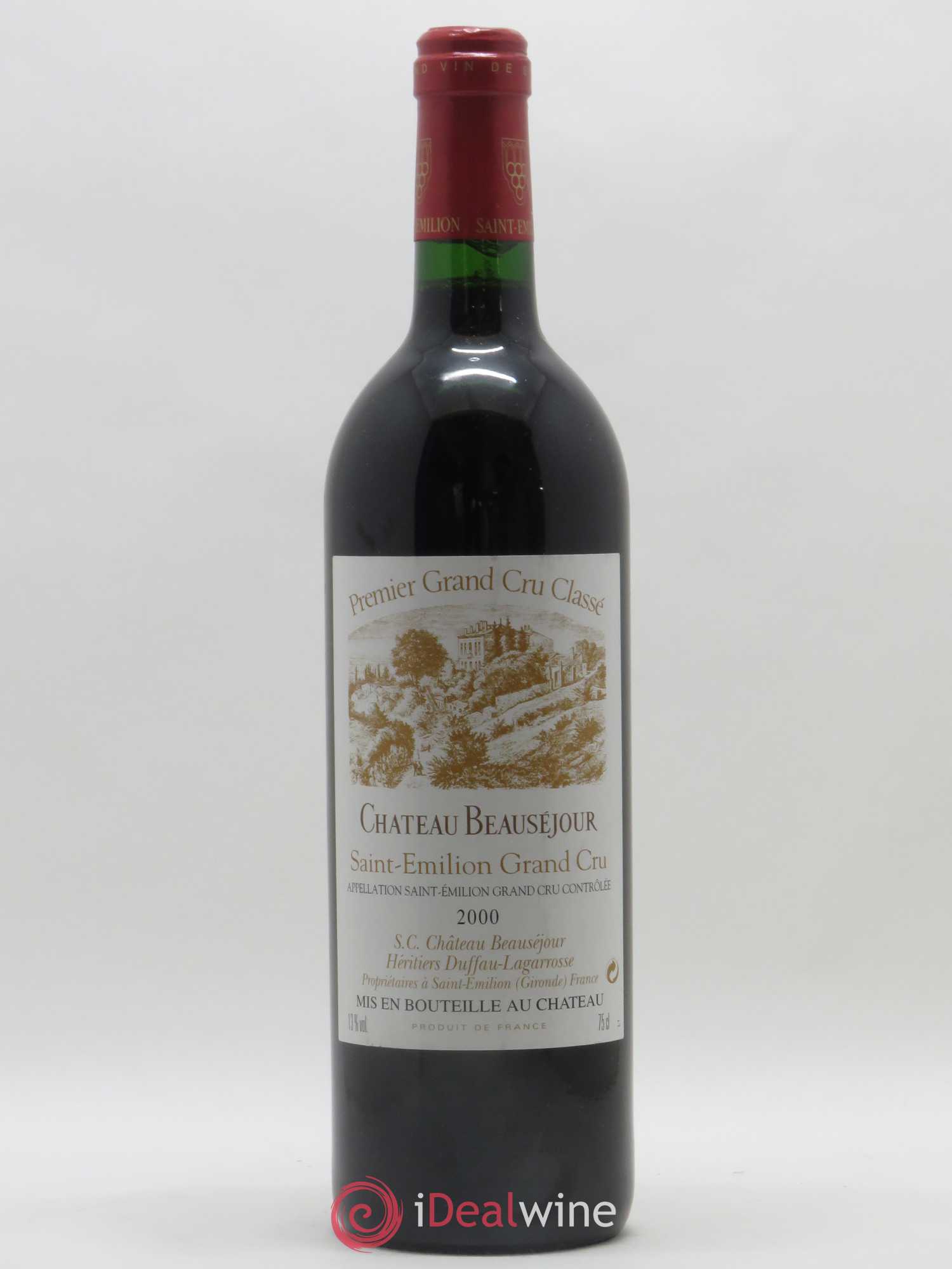 Château Beauséjour (Duffau-Lagarrosse) 1er Grand Cru Classé B 2000 - Lot de 1 bouteille - 0