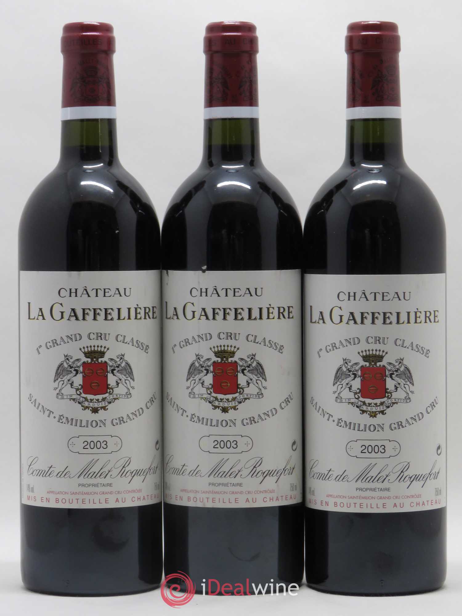 Château la Gaffelière 1er Grand Cru Classé B 2003 - Lot de 3 bouteilles - 0