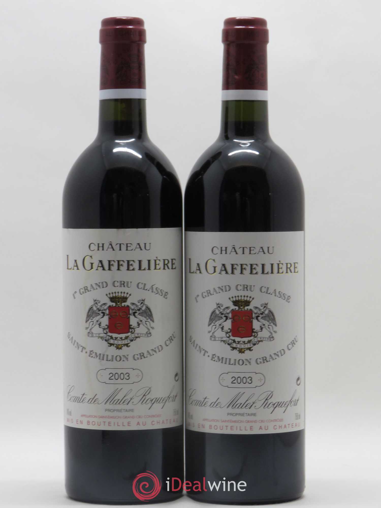 Château la Gaffelière 1er Grand Cru Classé B 2003 - Lot de 2 bouteilles - 0