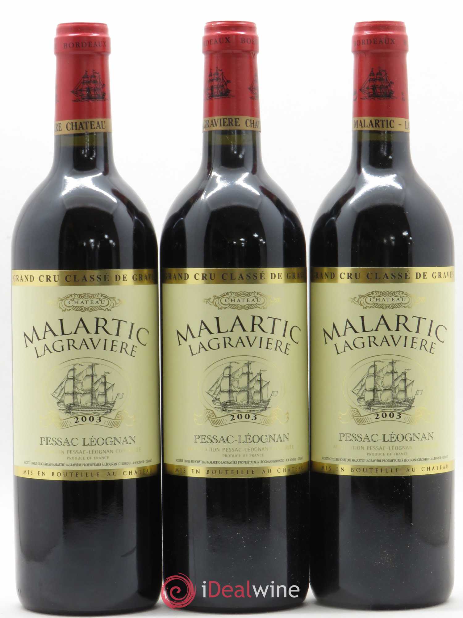 Château Malartic-Lagravière Cru Classé de Graves 2003 - Lot de 12 bouteilles - 2