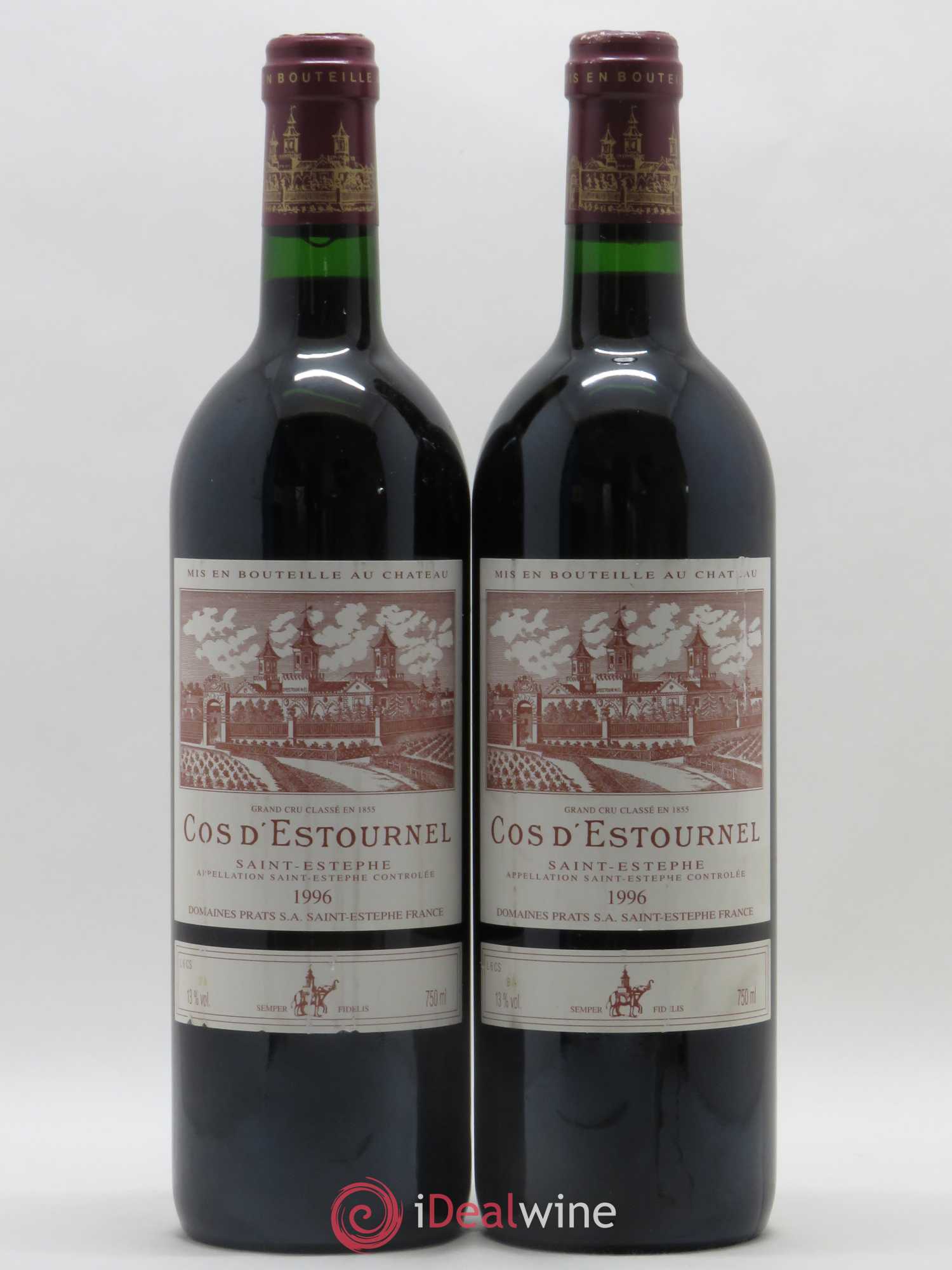 Cos d'Estournel 2ème Grand Cru Classé 1996 - Lot de 2 bouteilles - 0