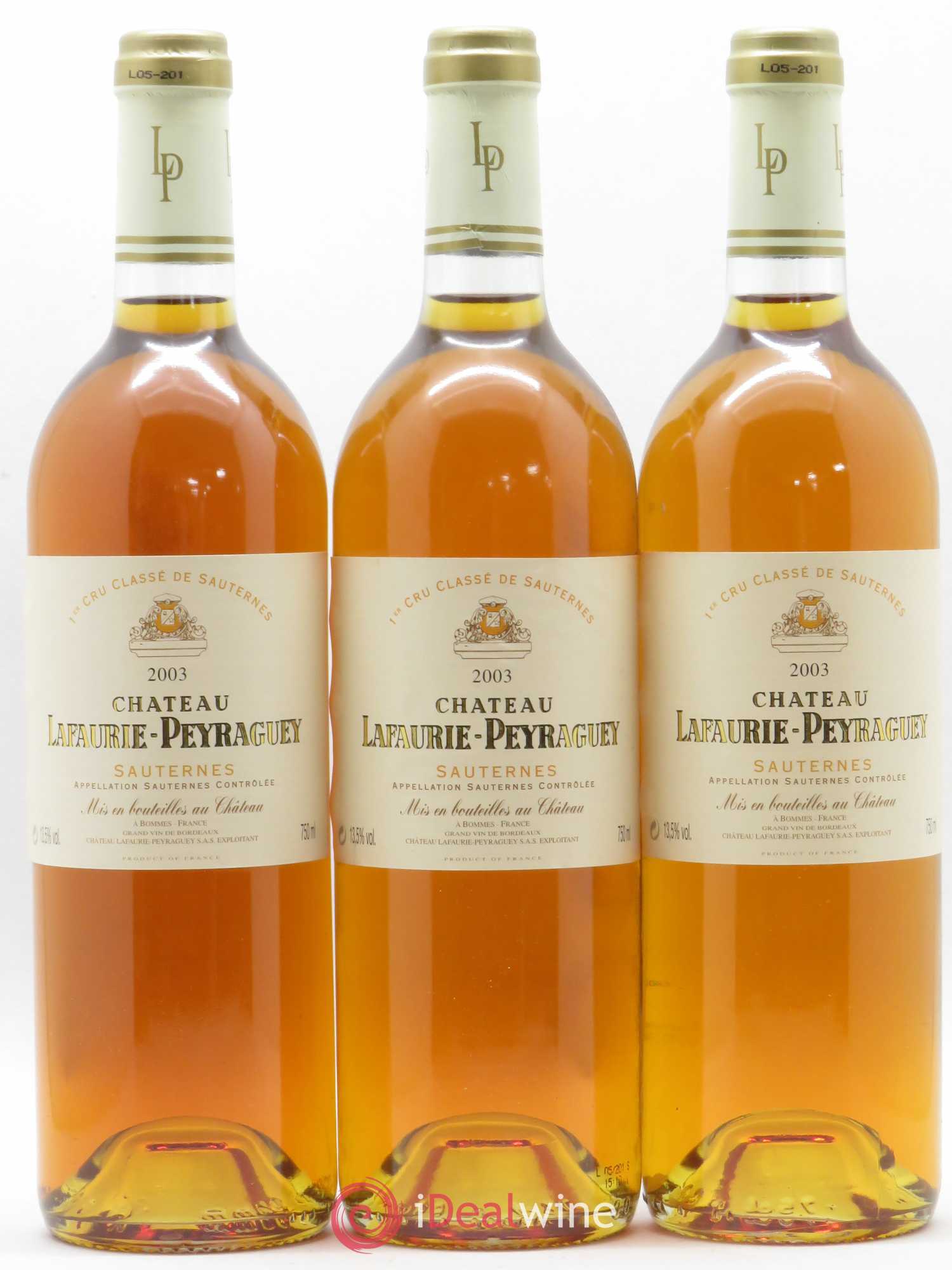 Château Lafaurie-Peyraguey 1er Grand Cru Classé 2003 - Lot de 6 bouteilles - 2