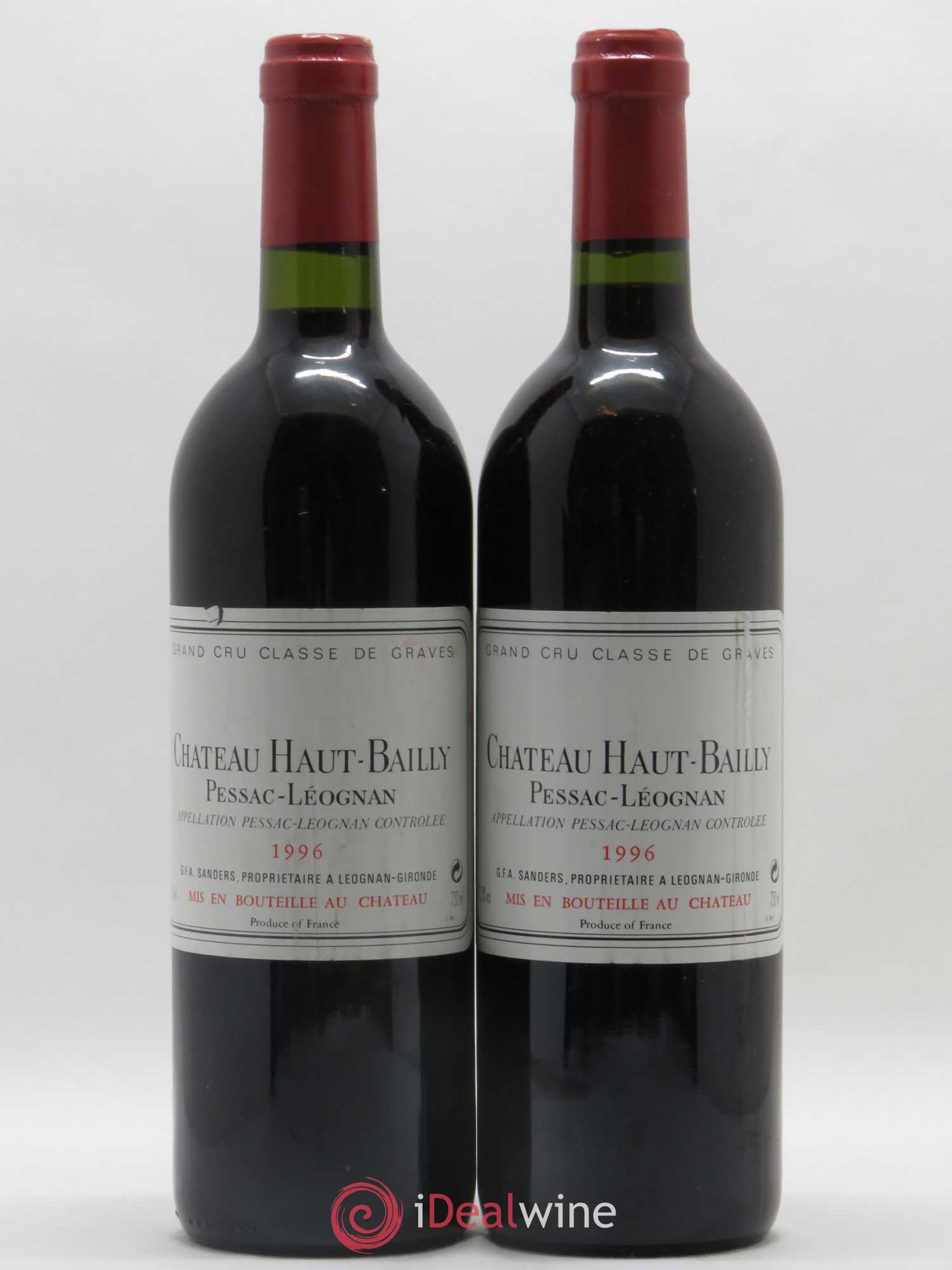 Château Haut-Bailly Cru Classé de Graves 1996 - Lot de 2 bouteilles - 0