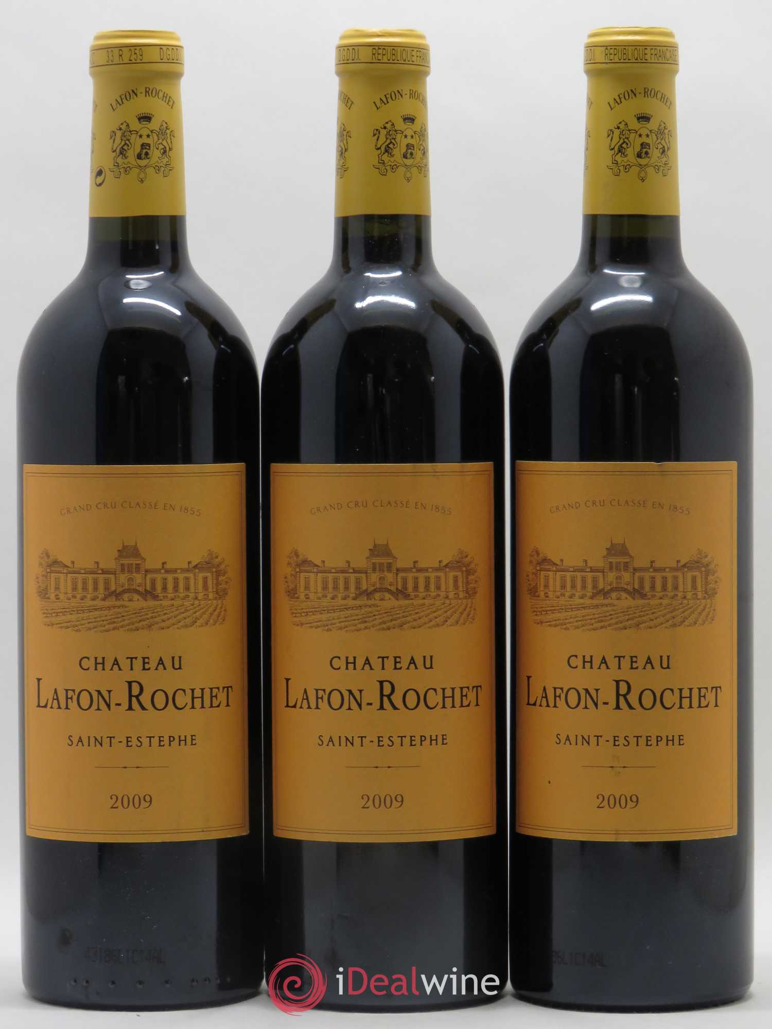 Château Lafon Rochet 4ème Grand Cru Classé 2009 - Lot de 3 bouteilles - 0